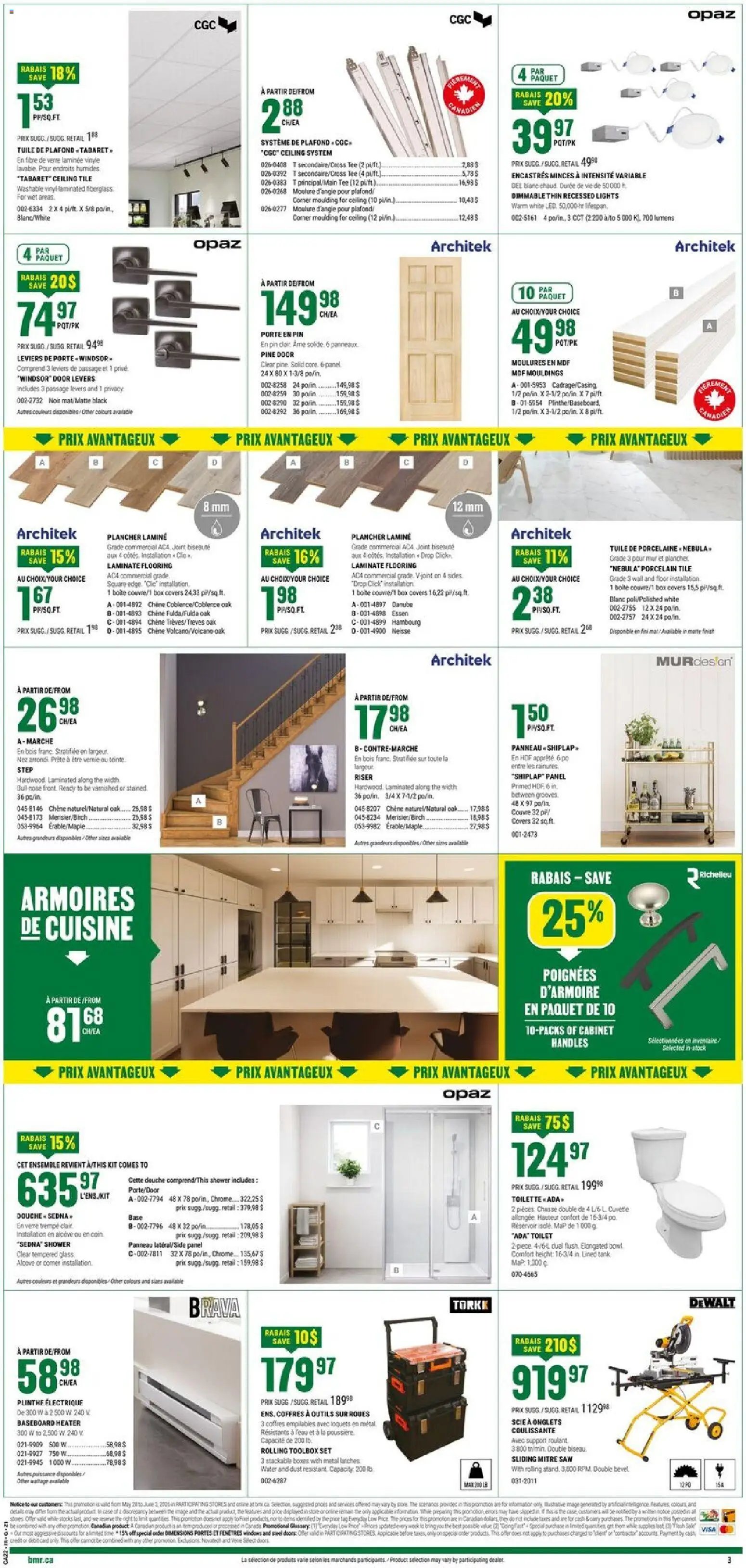 BMR weekly flyer / circulaire