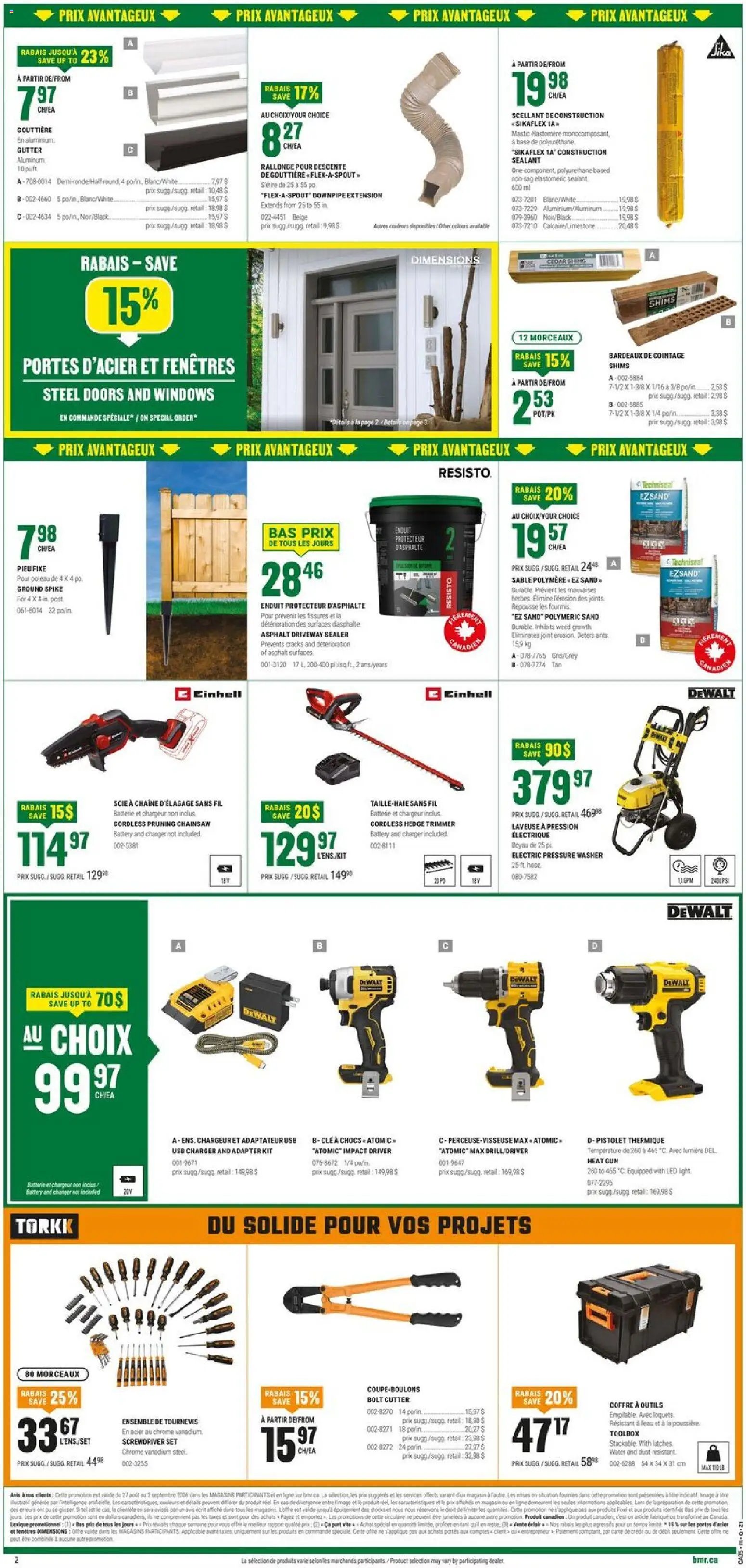 BMR weekly flyer / circulaire