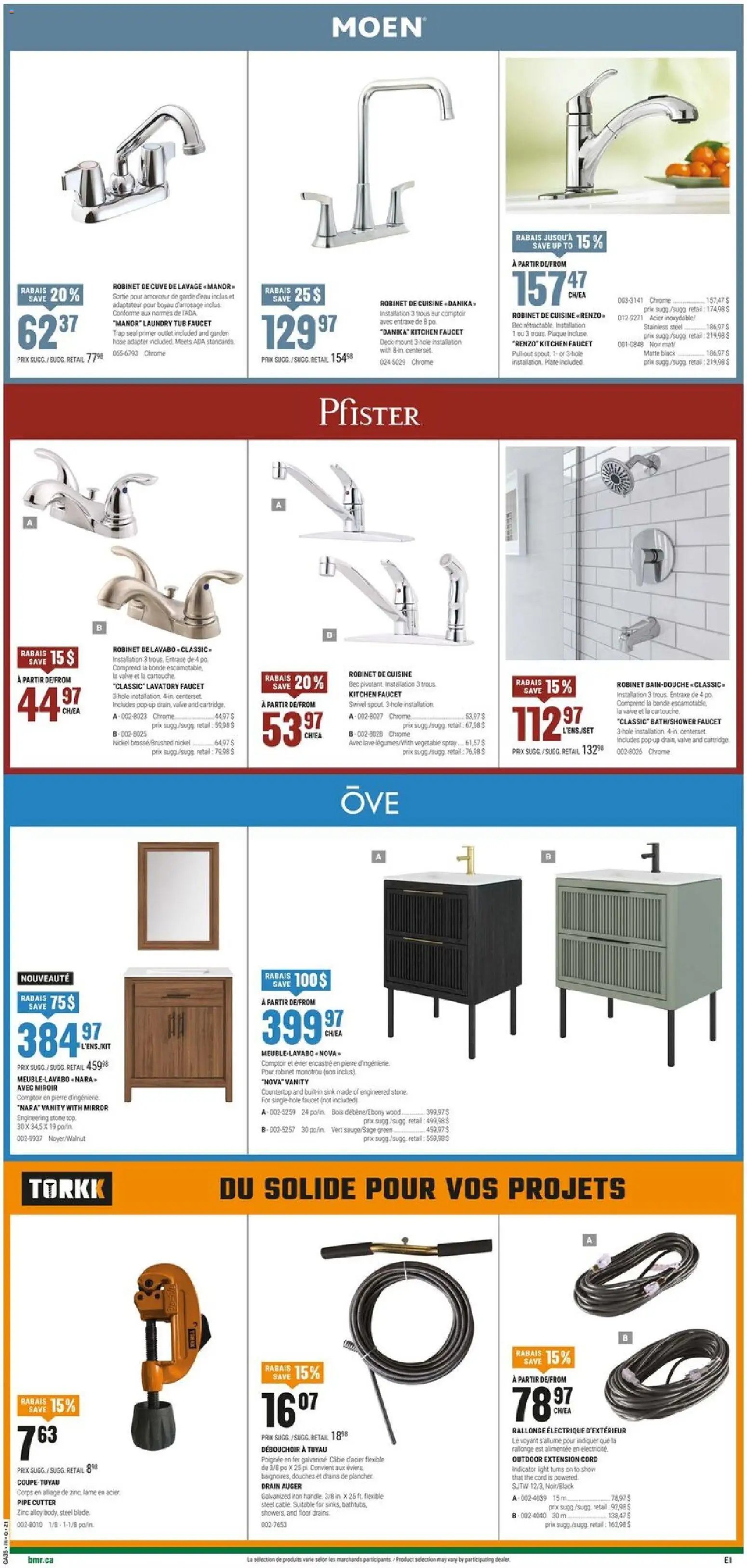 BMR weekly flyer / circulaire