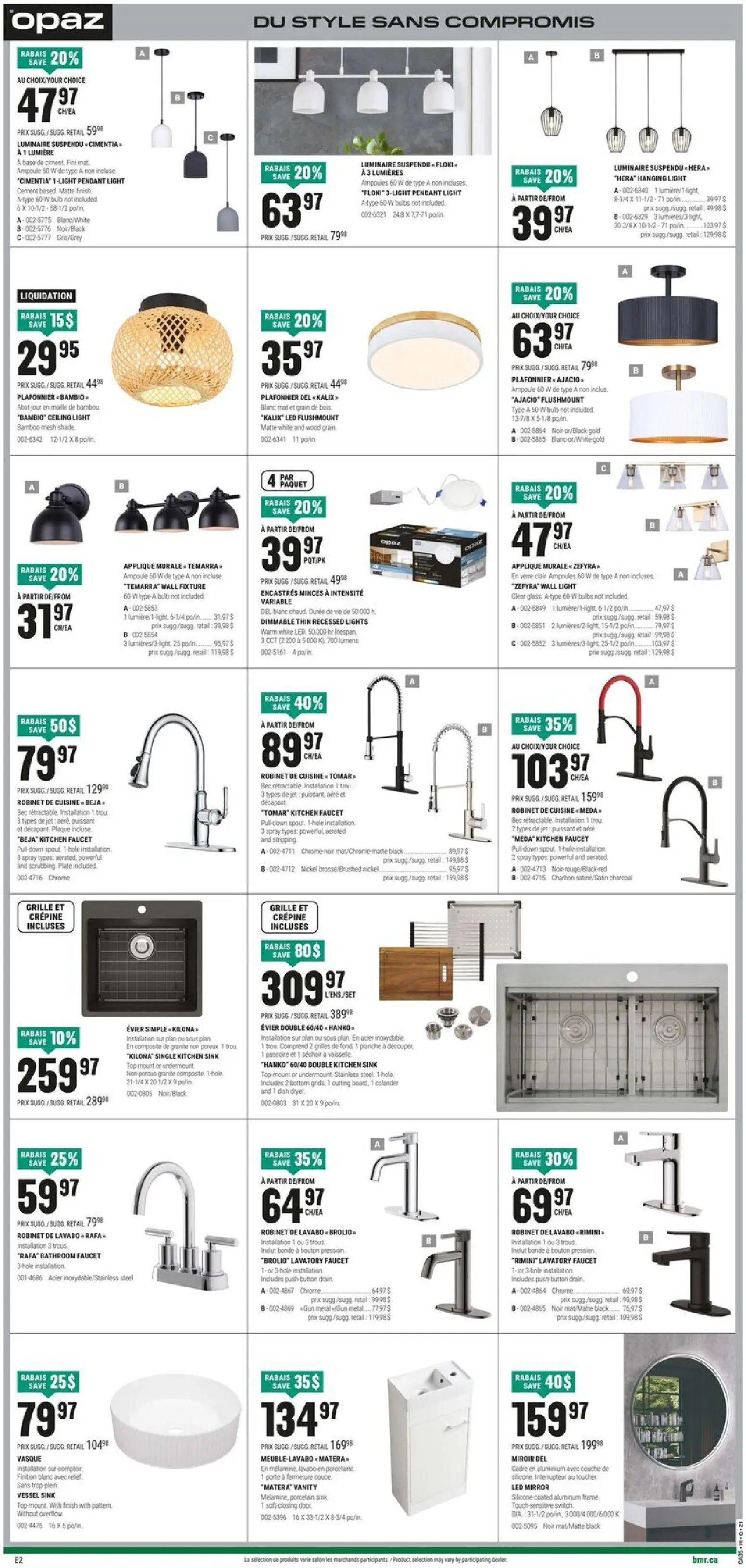 BMR weekly flyer / circulaire
