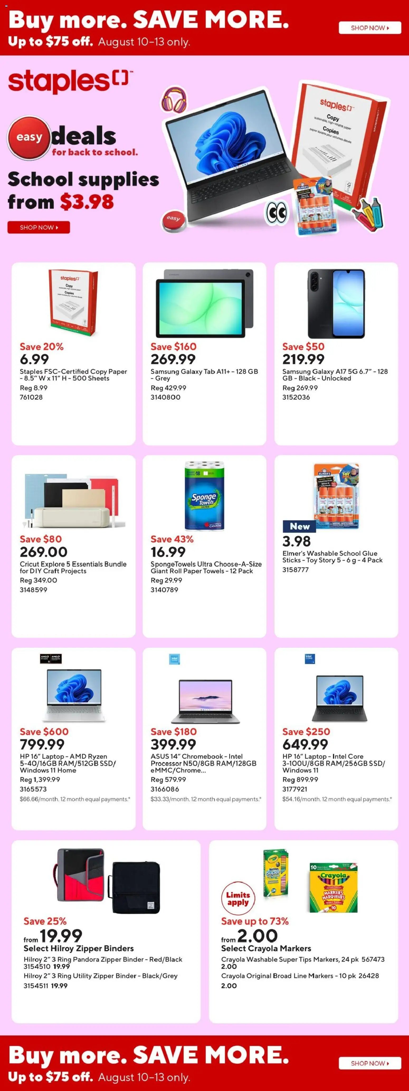 Staples weekly flyer / circulaire
