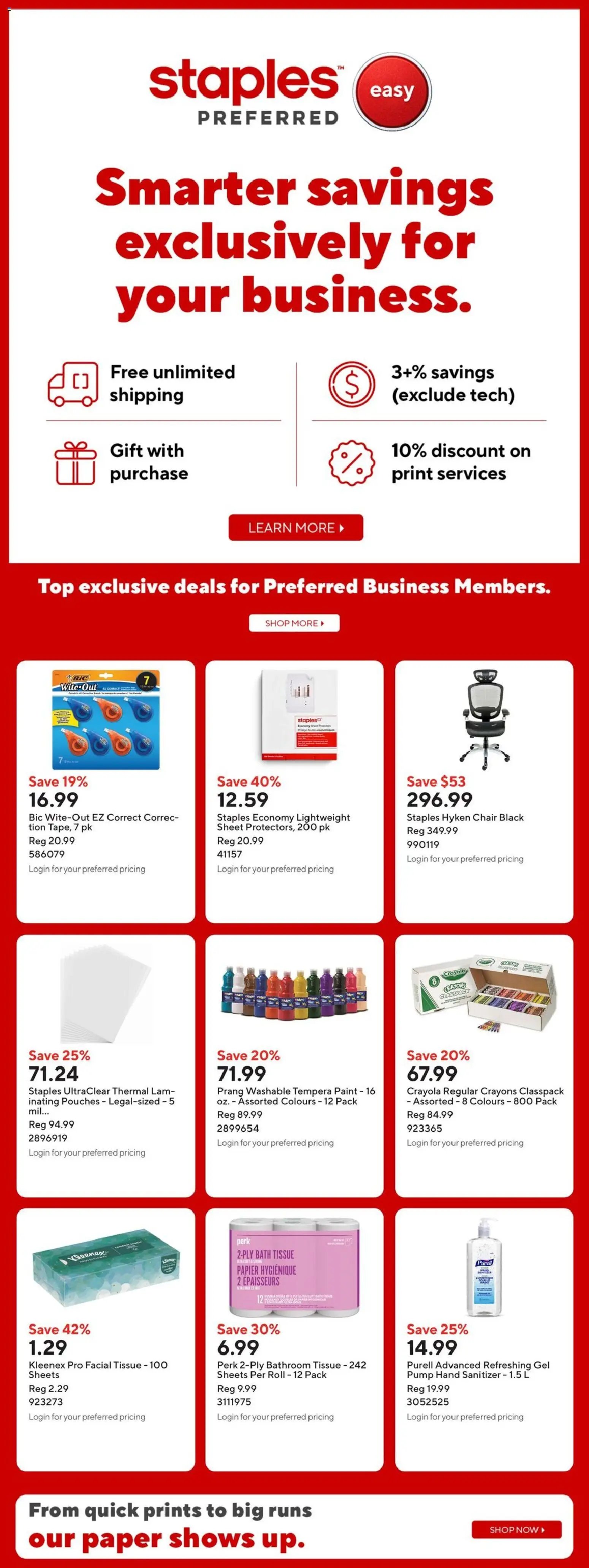 Staples weekly flyer / circulaire