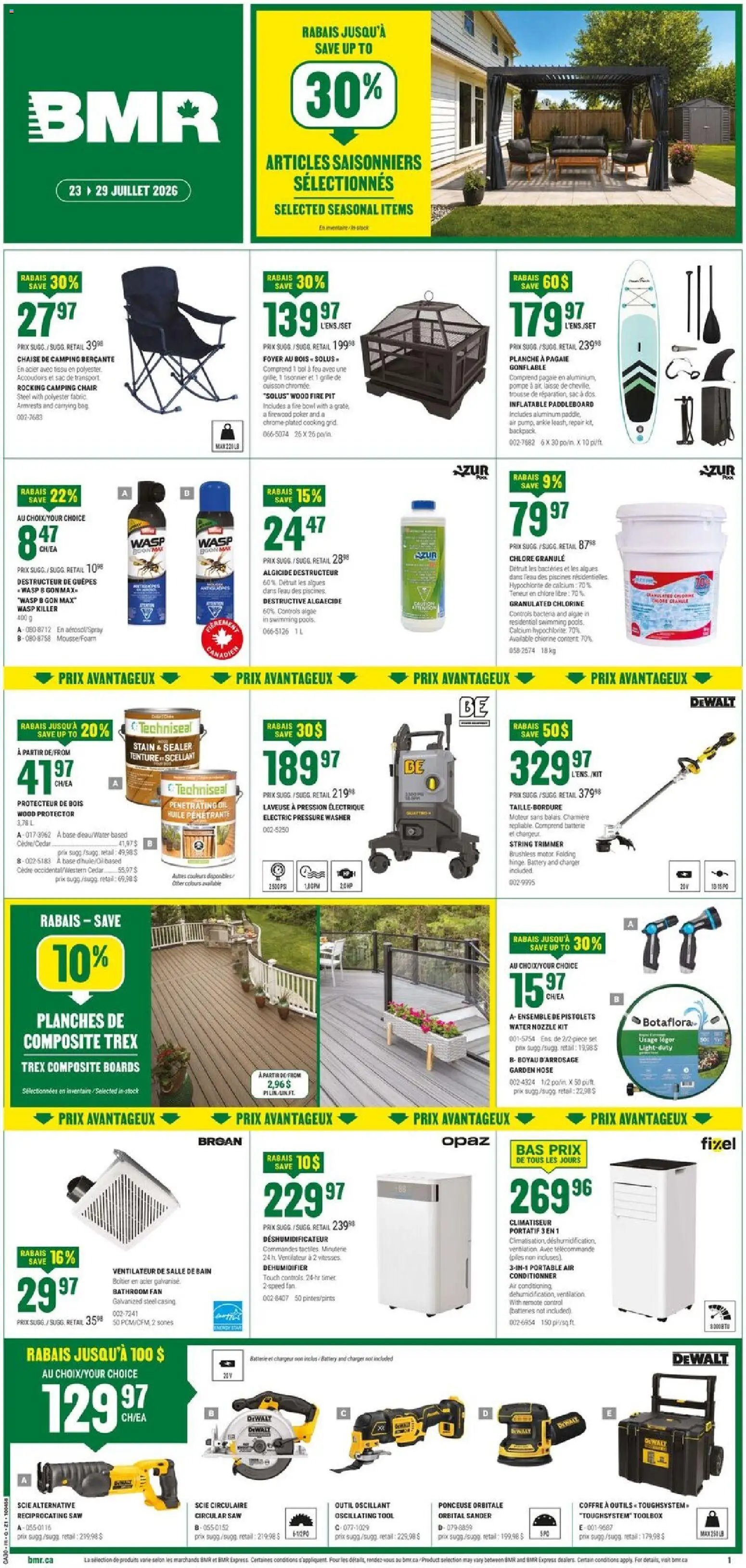 BMR weekly flyer / circulaire