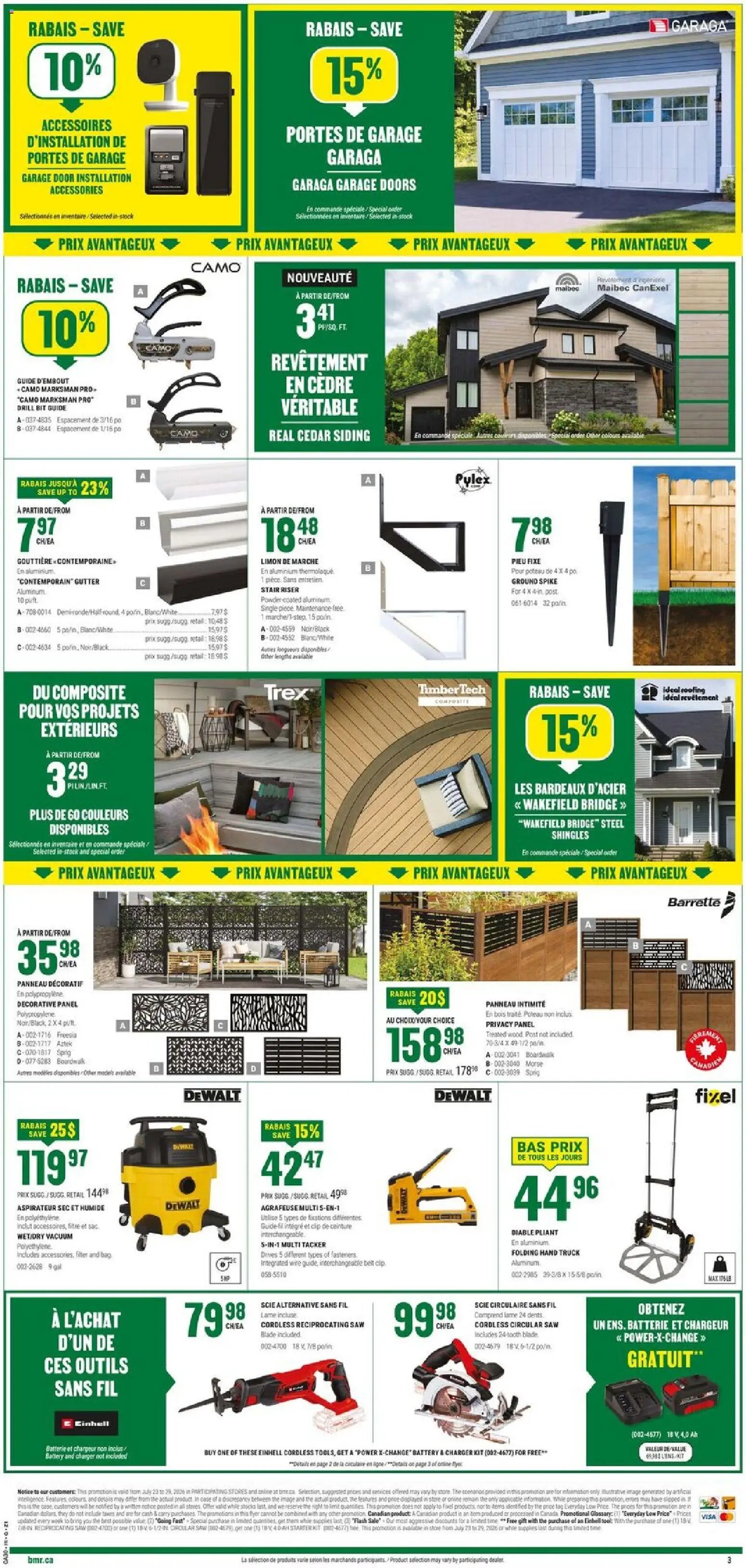 BMR weekly flyer / circulaire