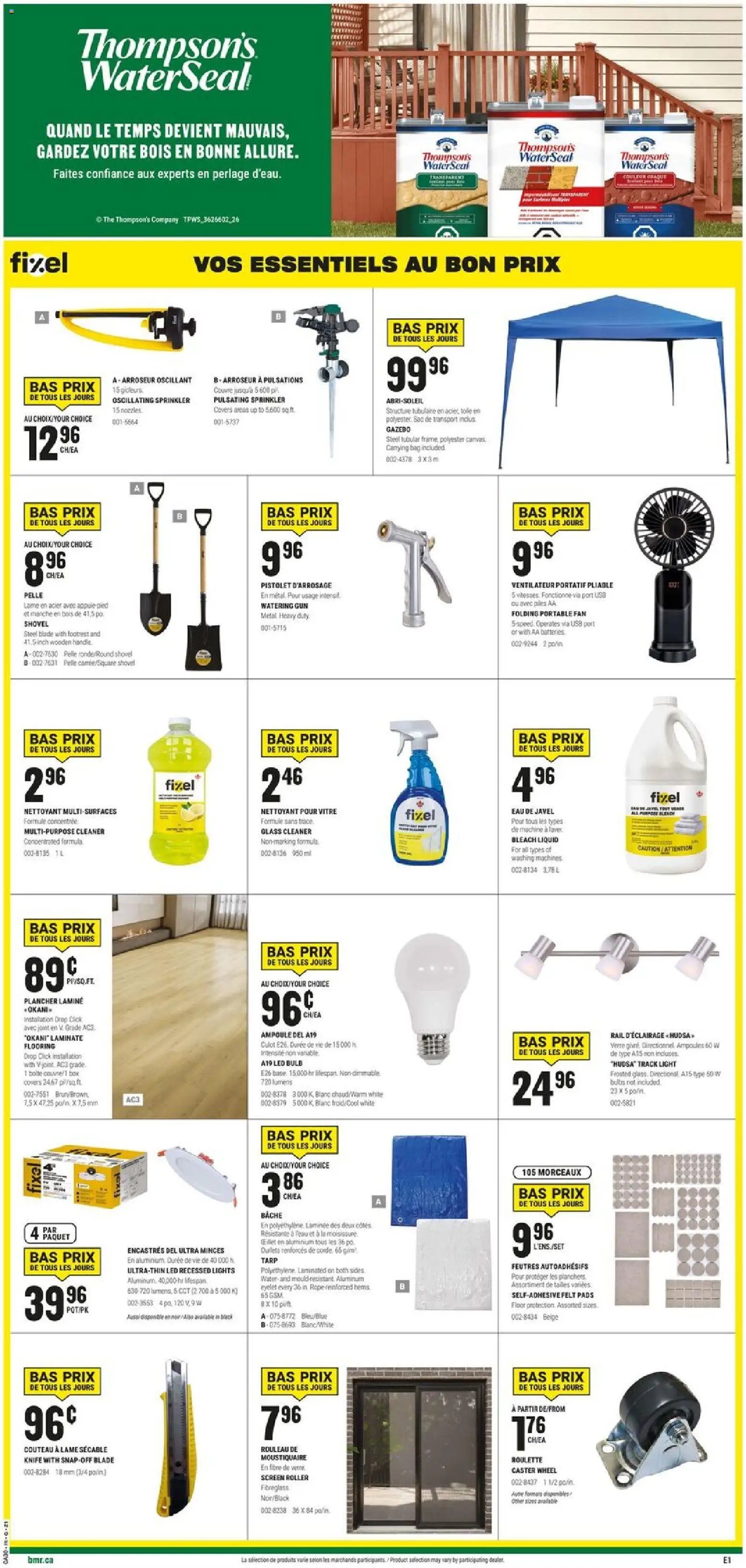 BMR weekly flyer / circulaire