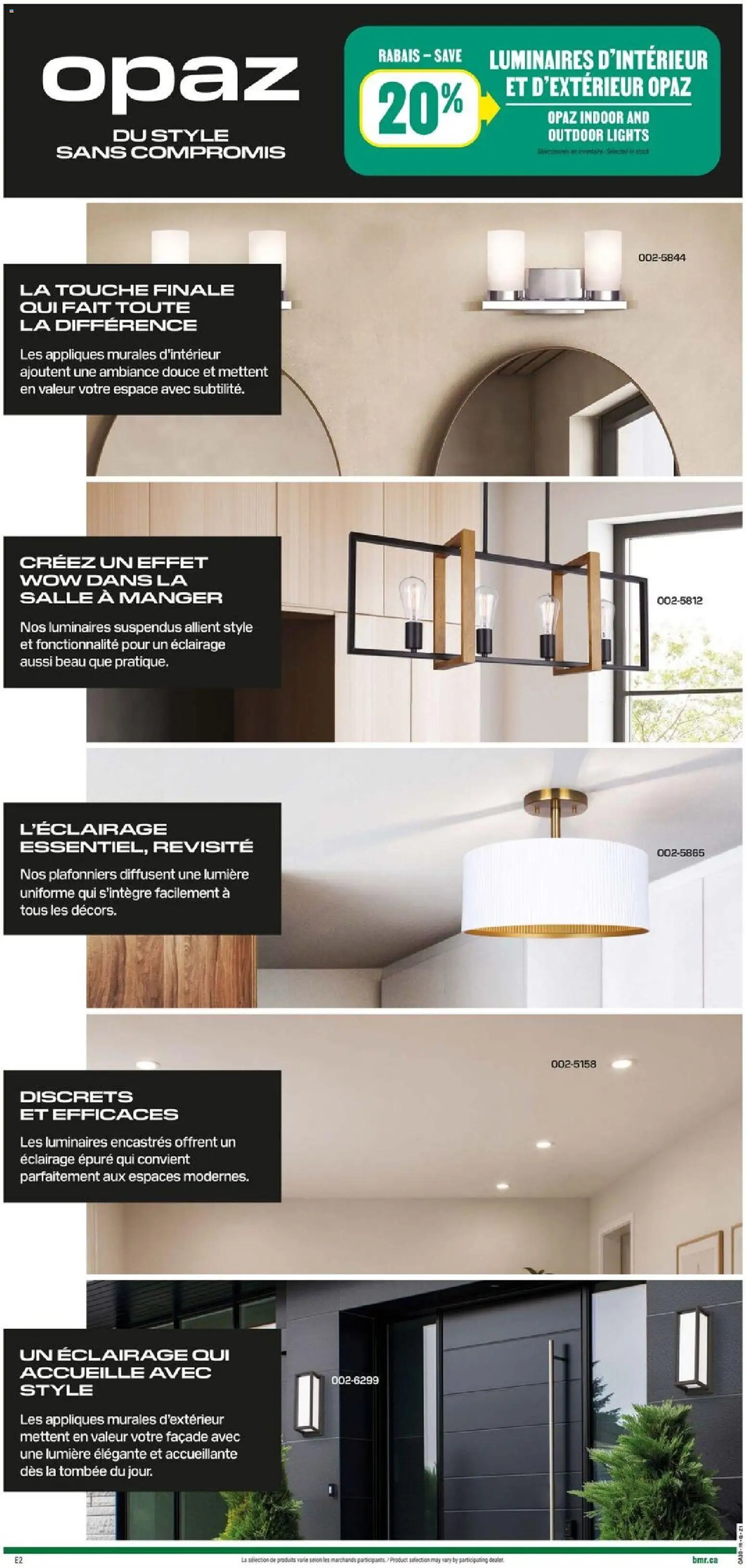 BMR weekly flyer / circulaire
