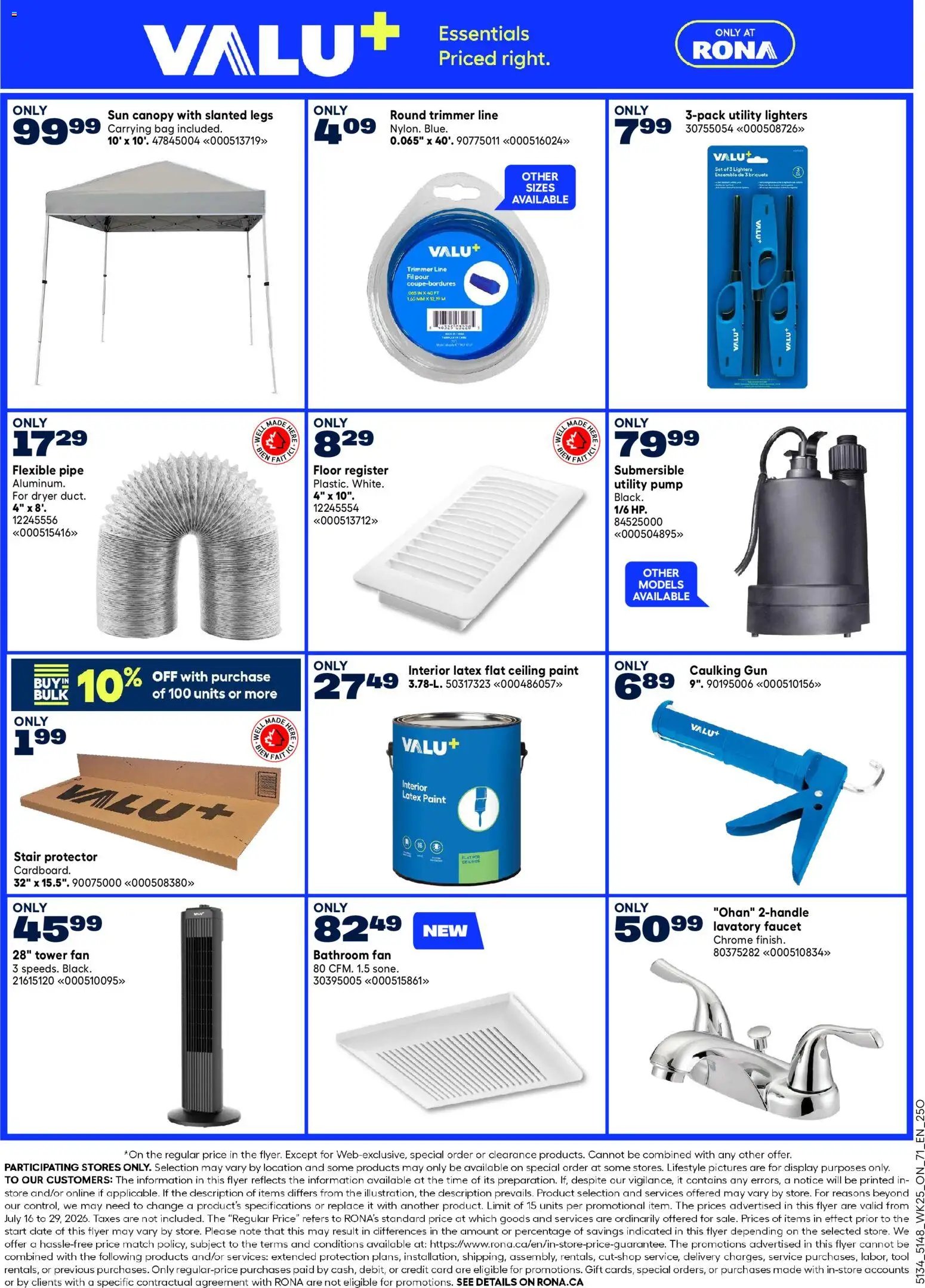 Rona weekly flyer