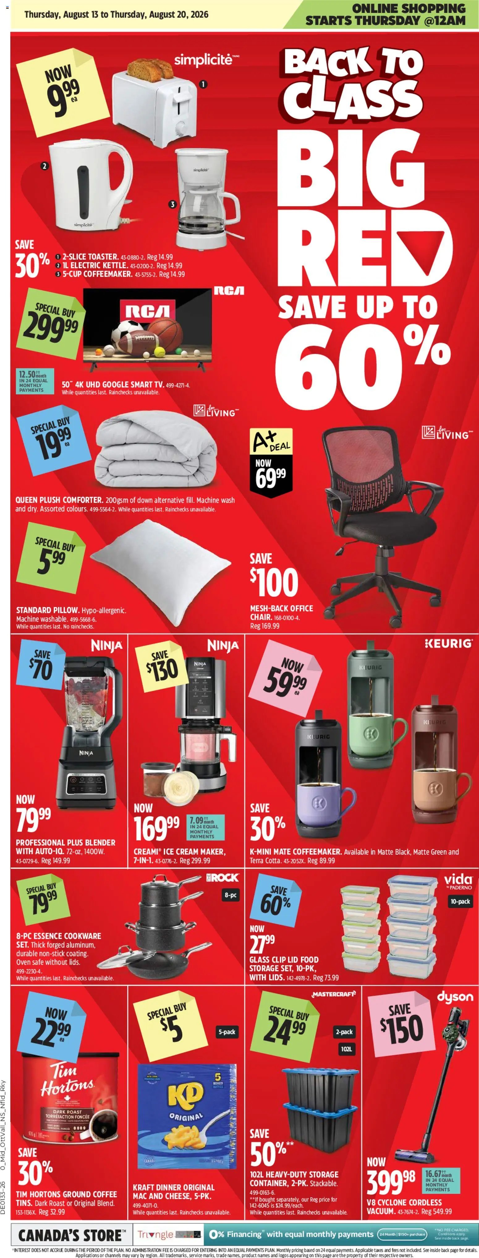 Canadian Tire flyer - Back To Class Big Red