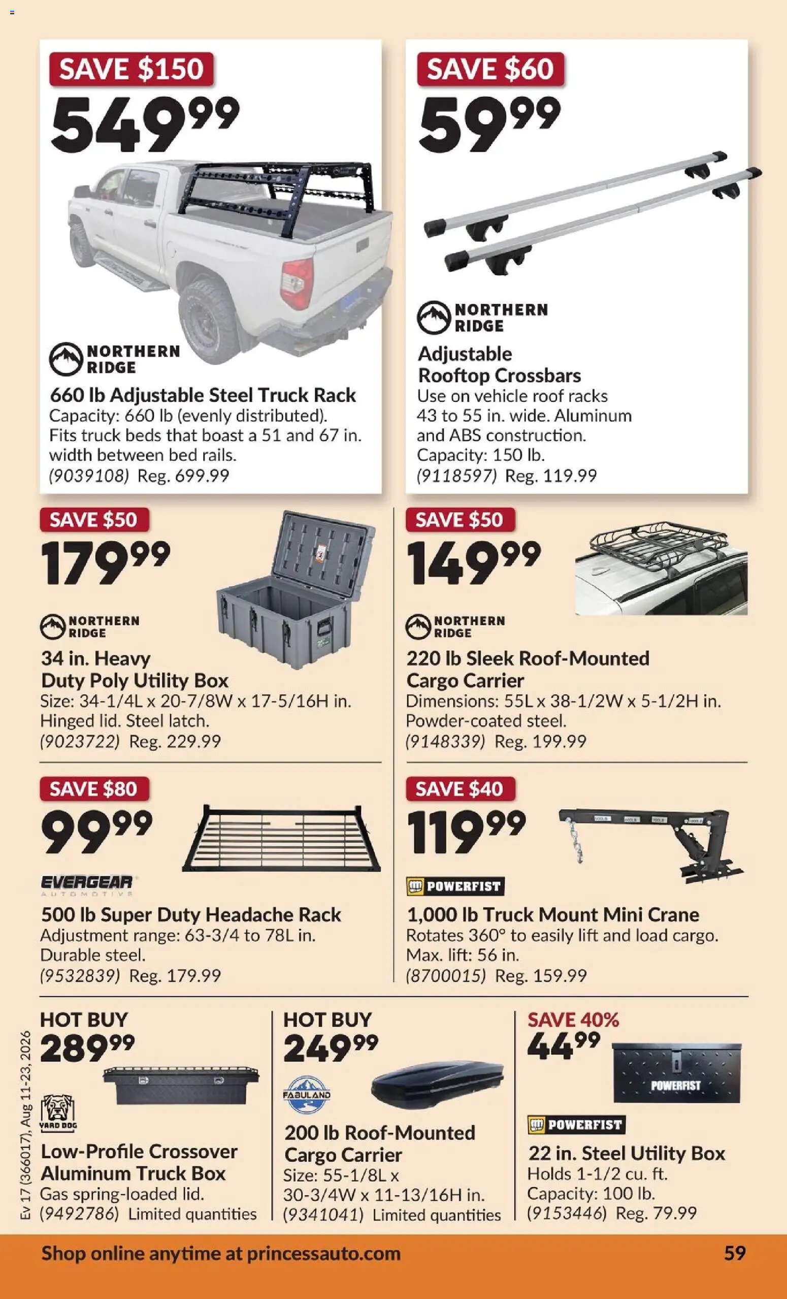 Princess Auto flyer - 2 Week Sale!