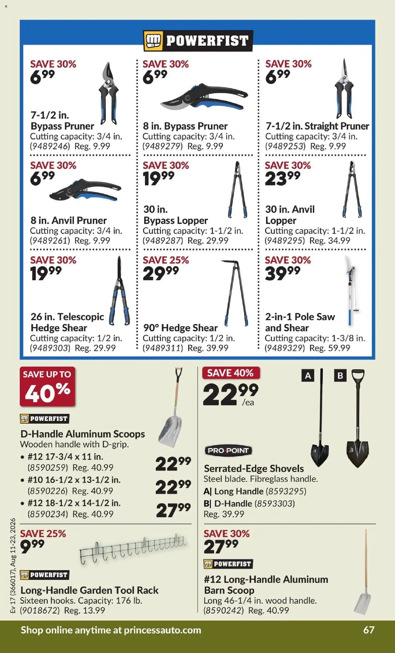 Princess Auto flyer - 2 Week Sale!