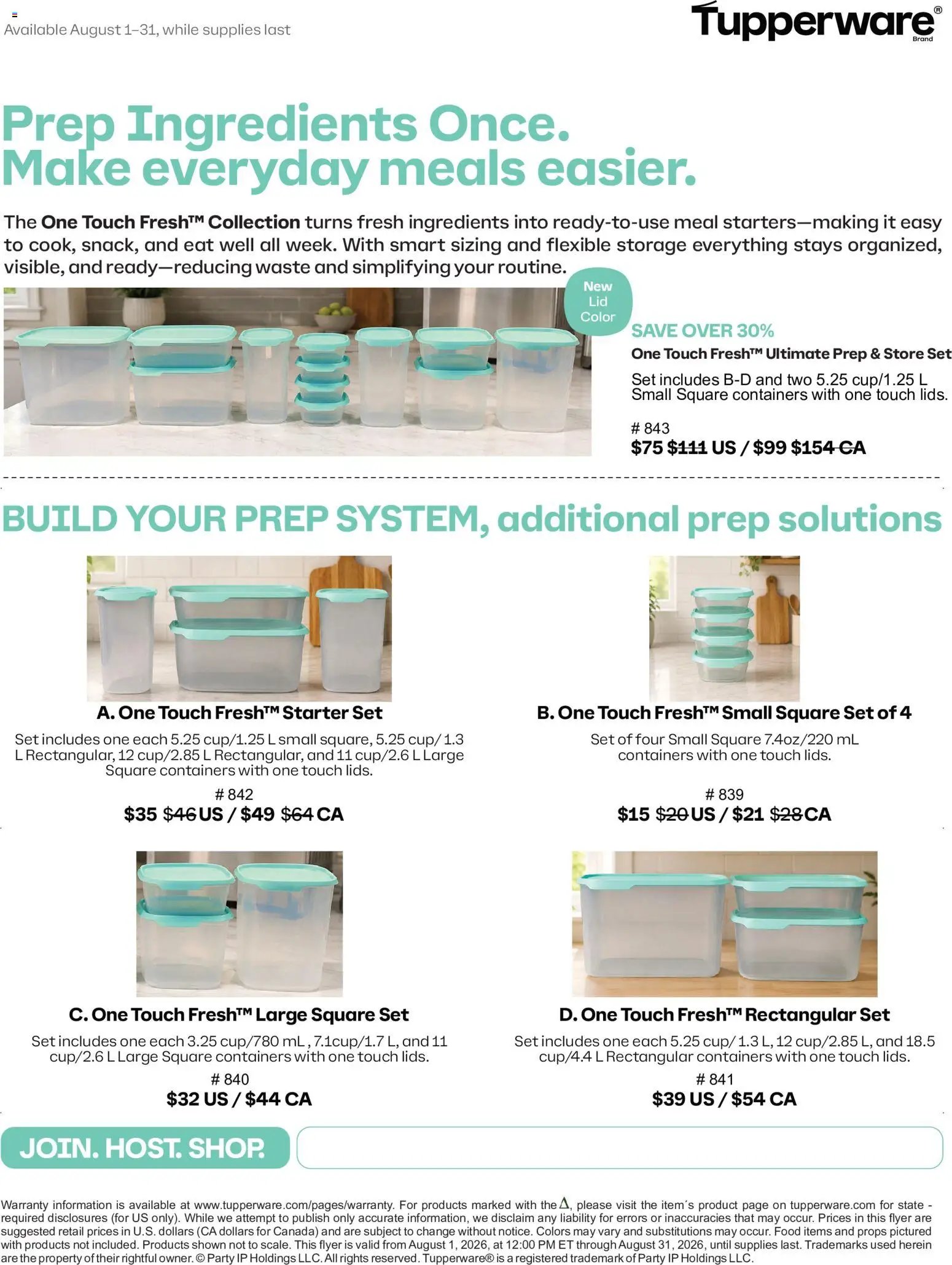 Tupperware weekly flyer