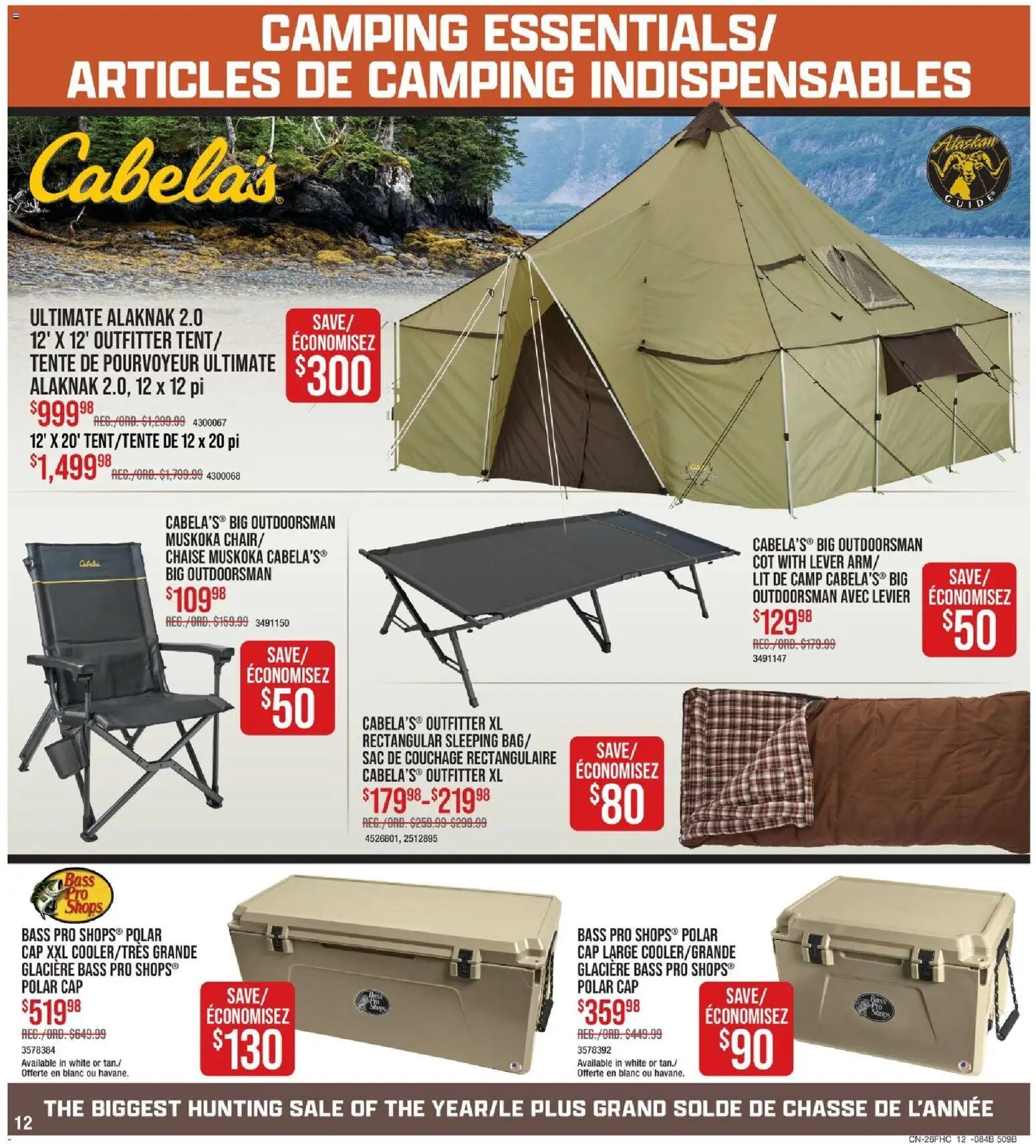 Cabelas weekly flyer / circulaire