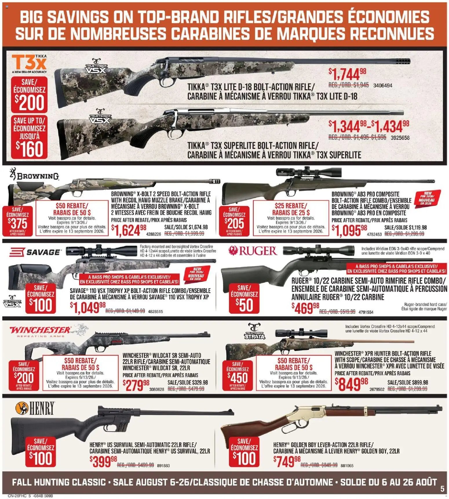 Cabelas weekly flyer / circulaire