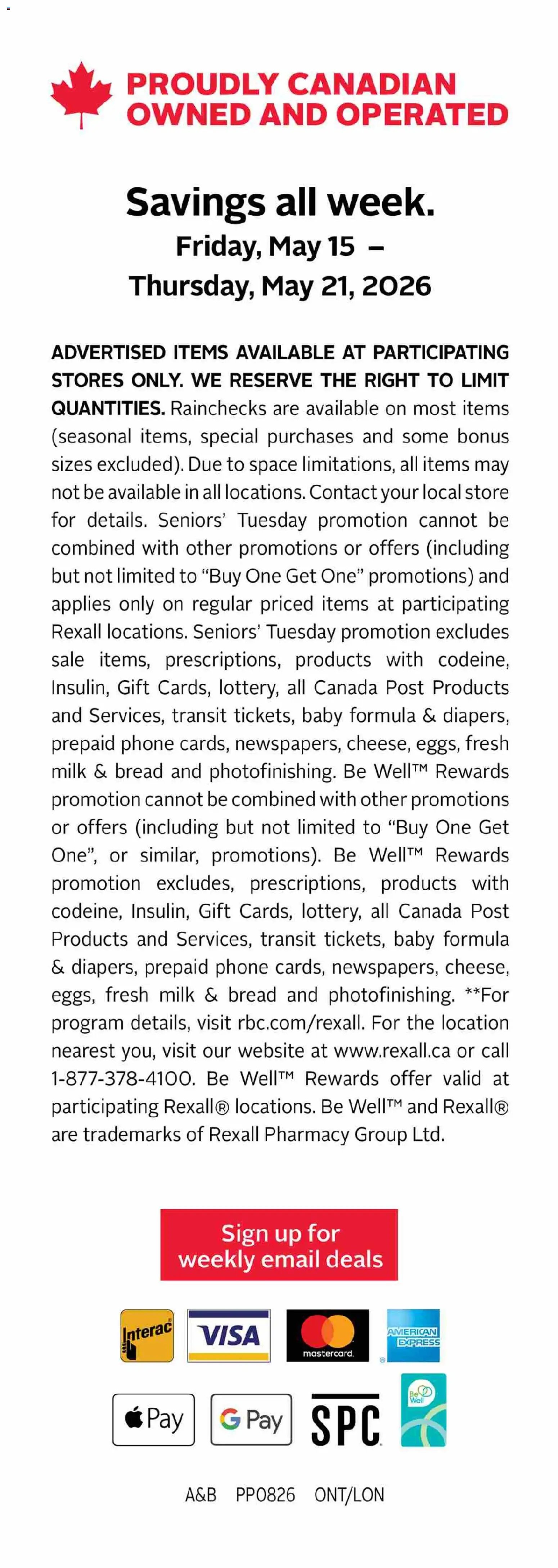 Rexall weekly flyer / circulaire