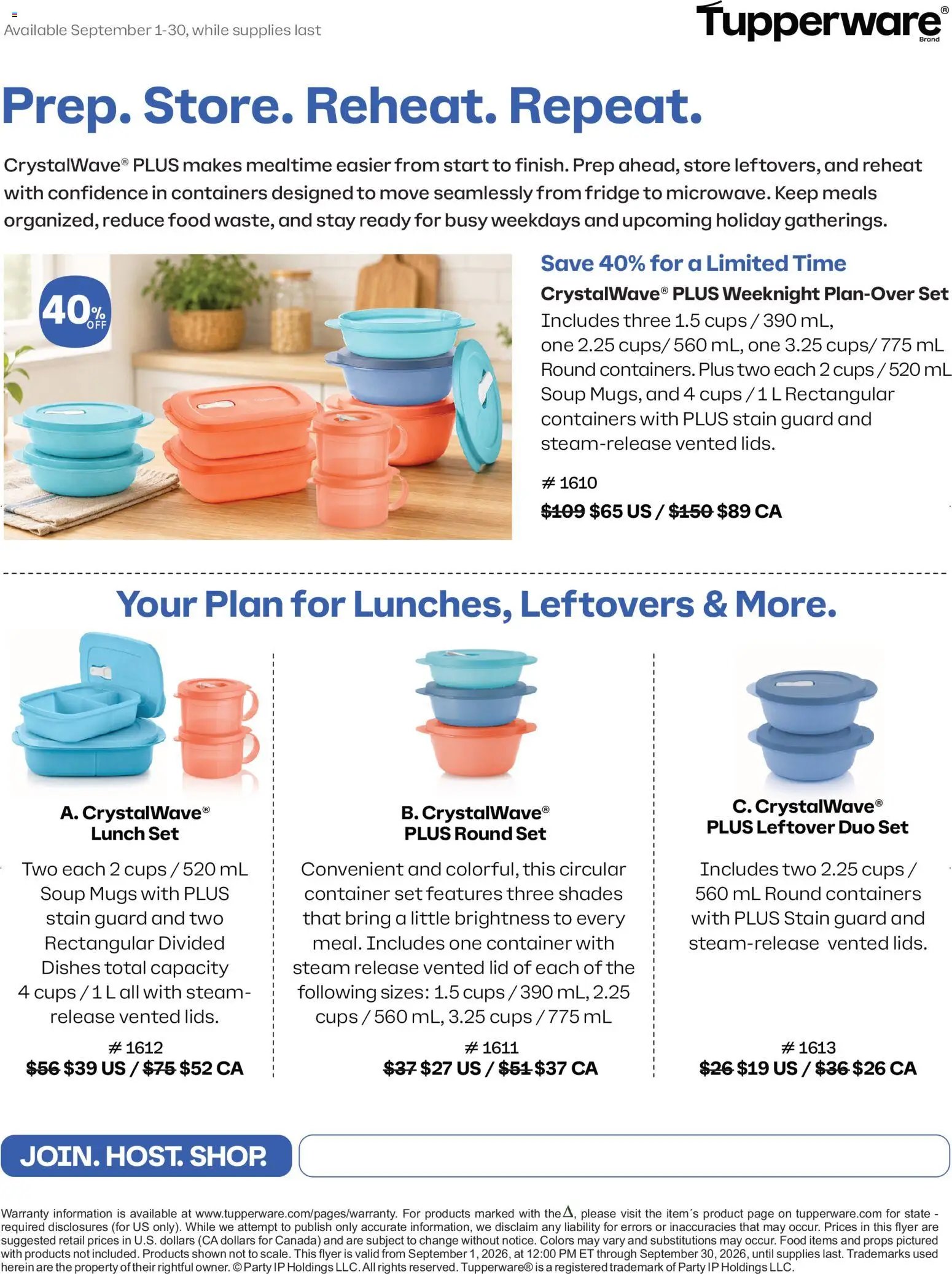 Tupperware weekly flyer