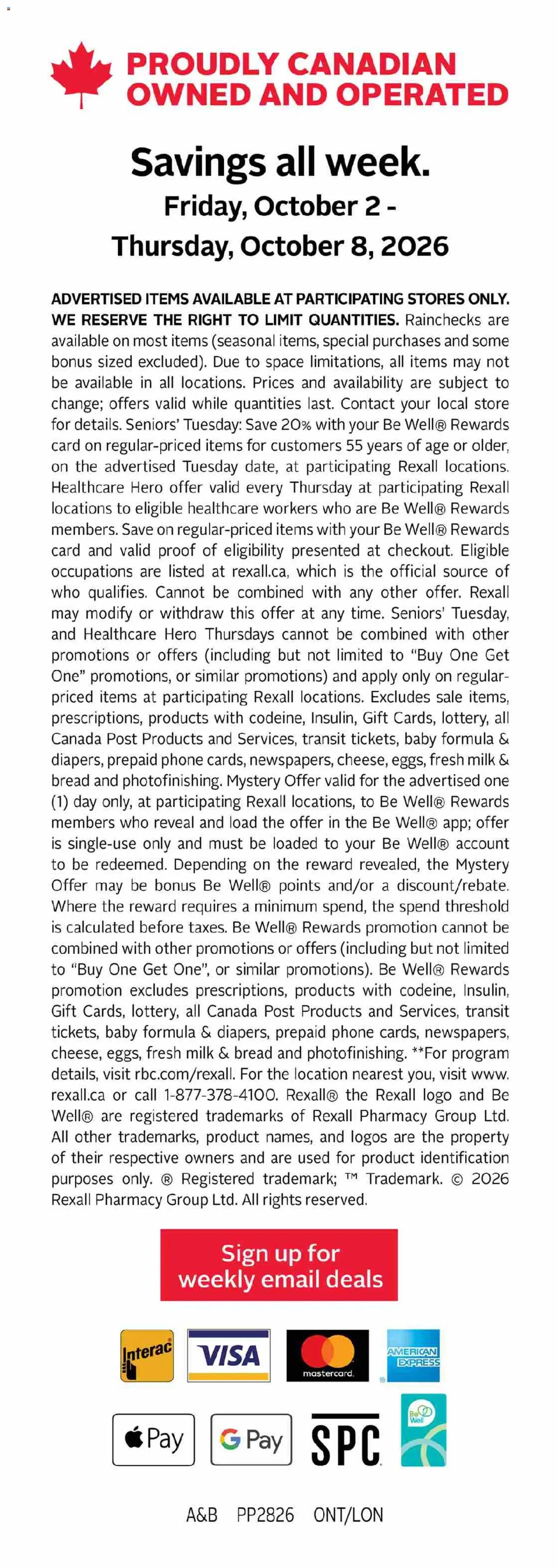 Rexall weekly flyer / circulaire