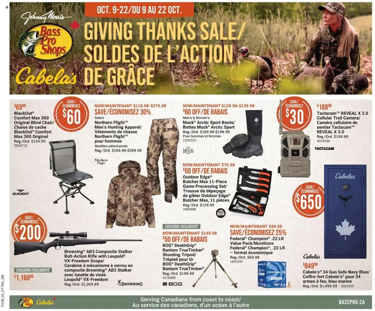 Cabelas weekly flyer / circulaire (2025-10-09 - 2025-10-22) | 1