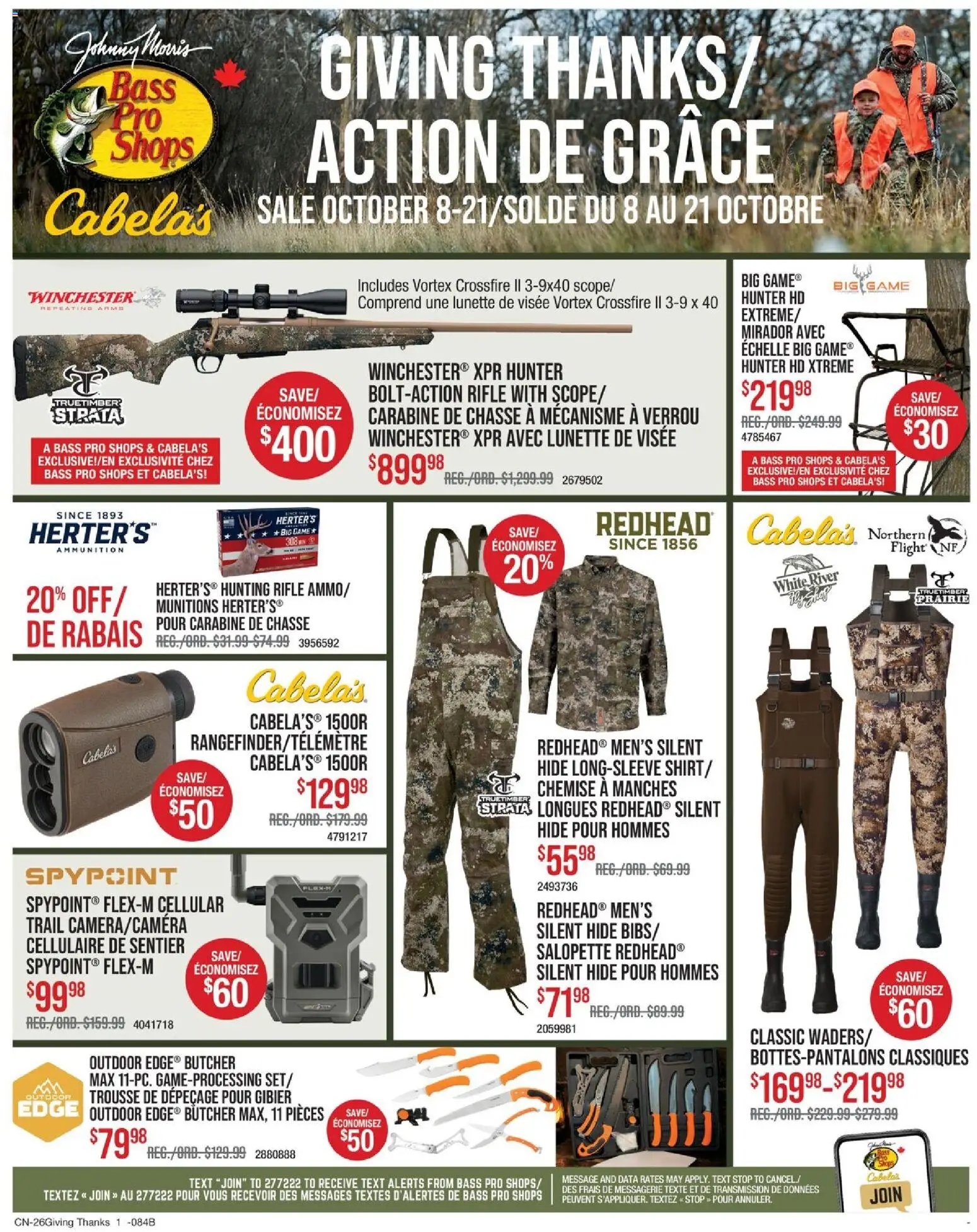 Cabelas weekly flyer / circulaire