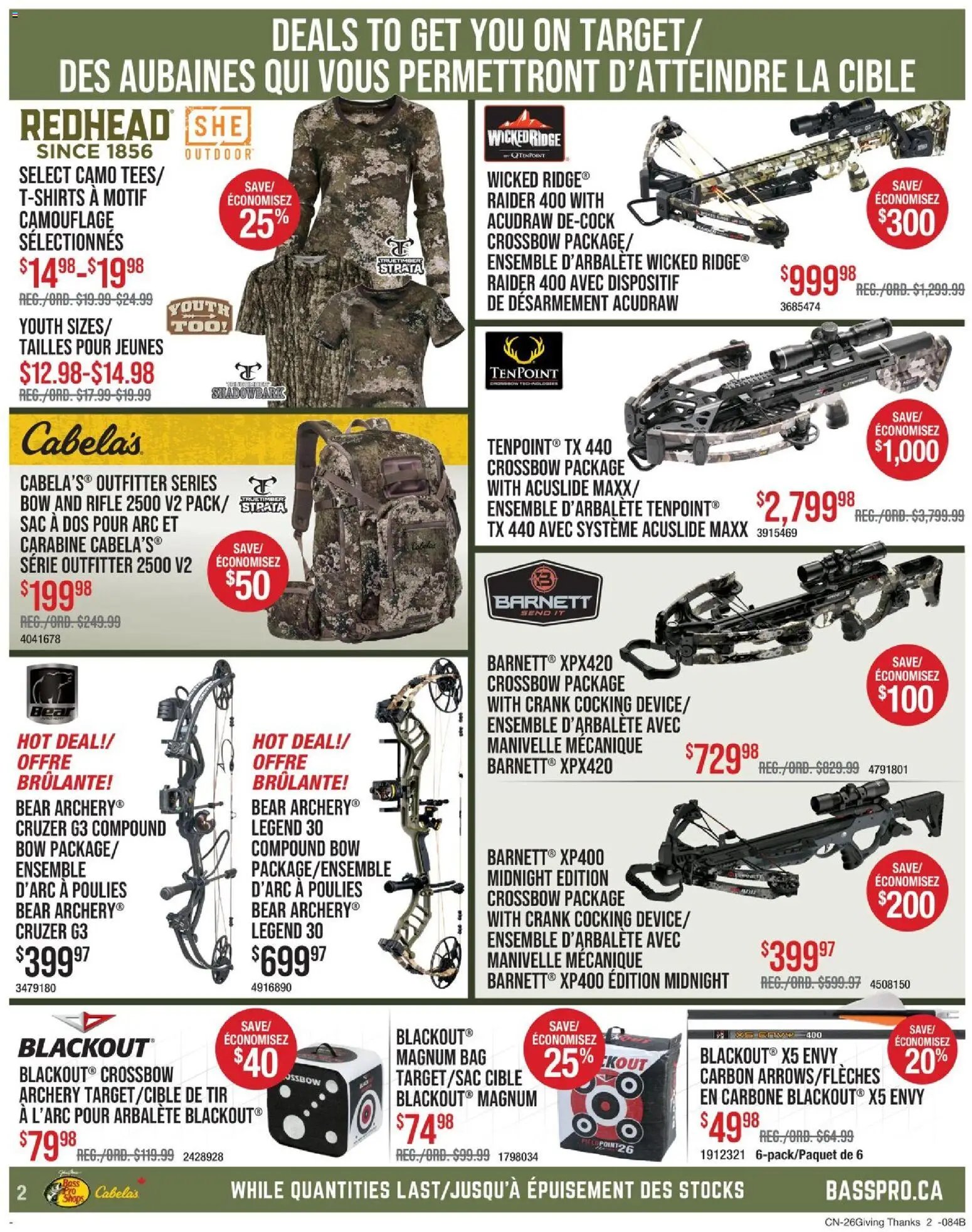 Cabelas weekly flyer / circulaire