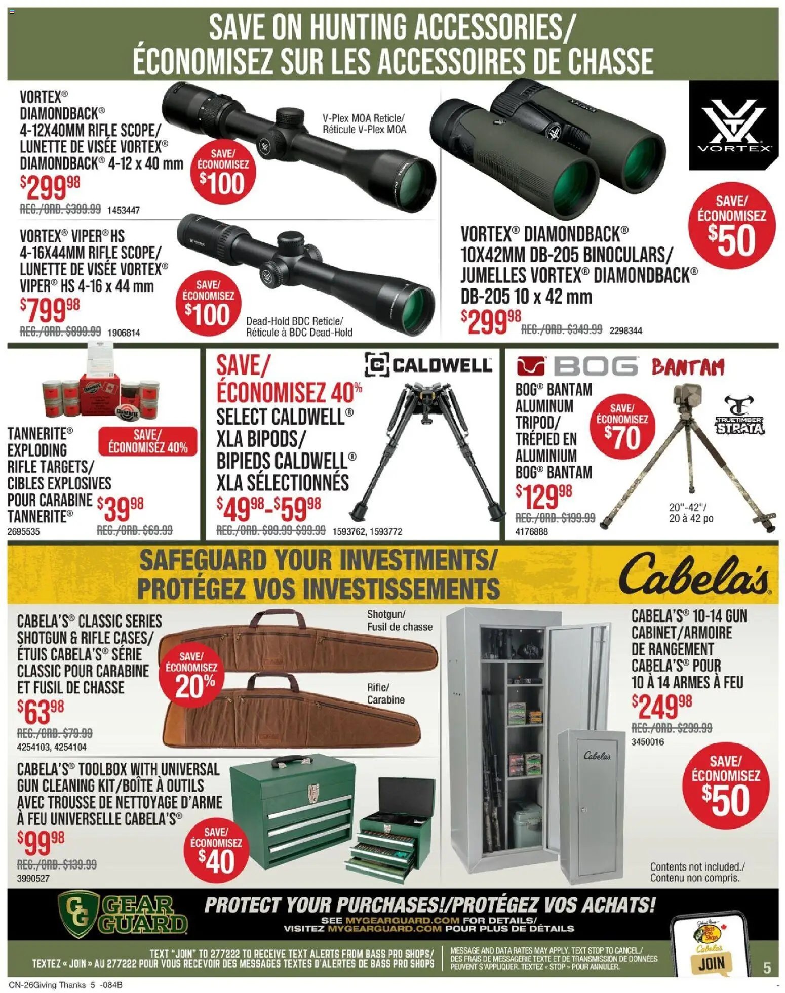 Cabelas weekly flyer / circulaire