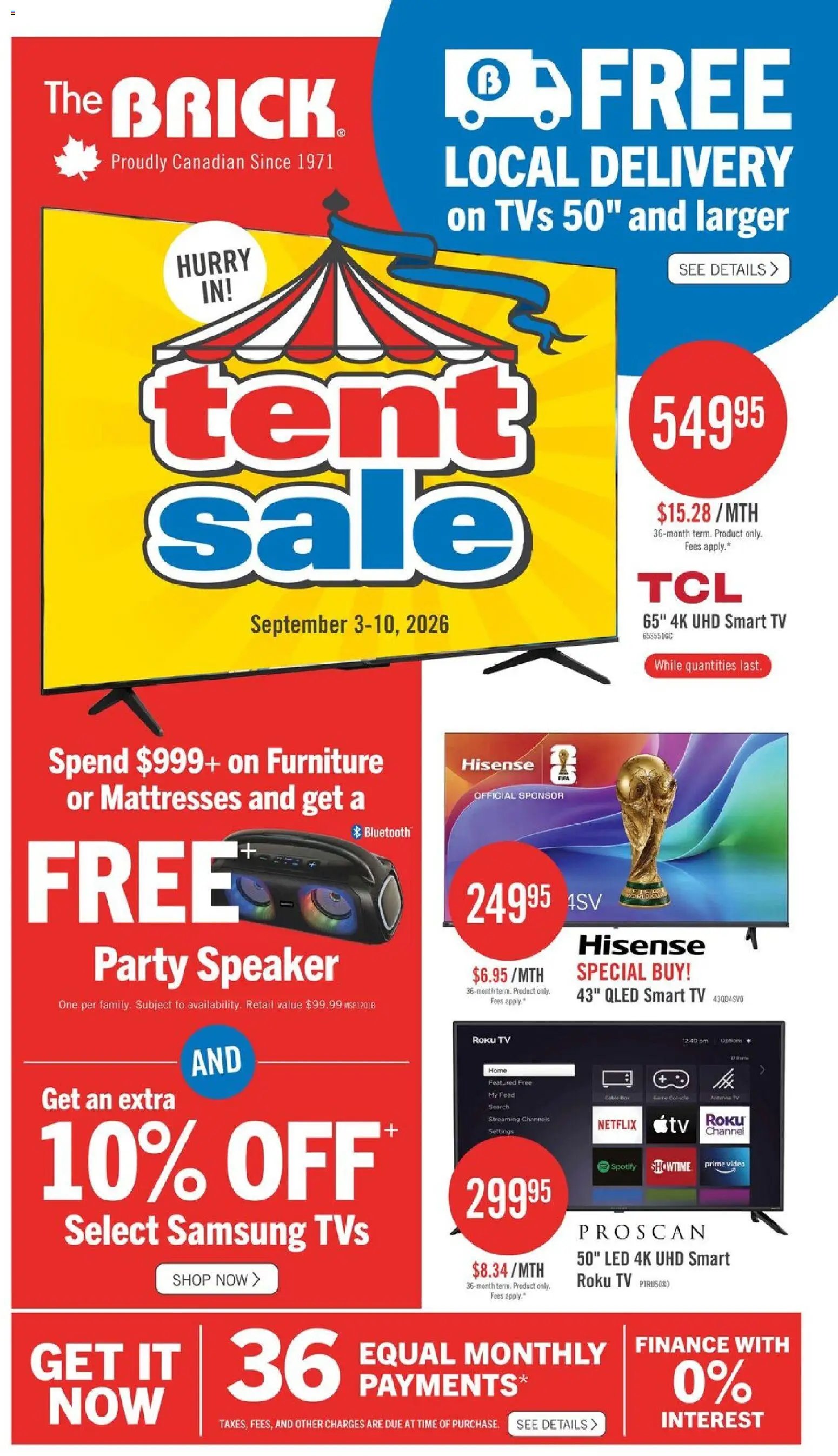 The Brick - Tent sale