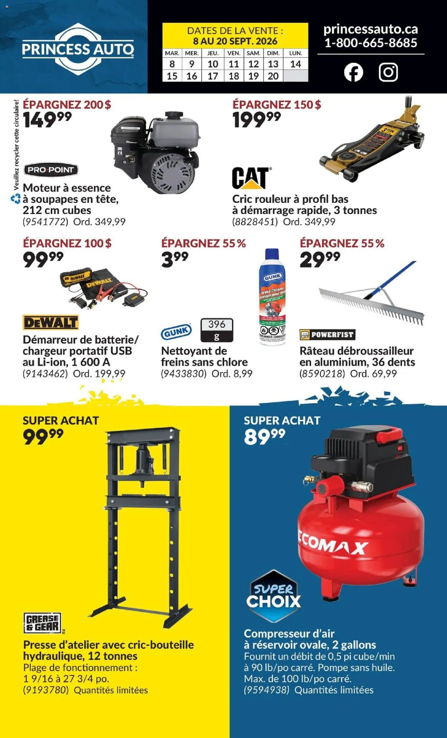 Princess Auto circulaire - 2 Semaines de Soldes !