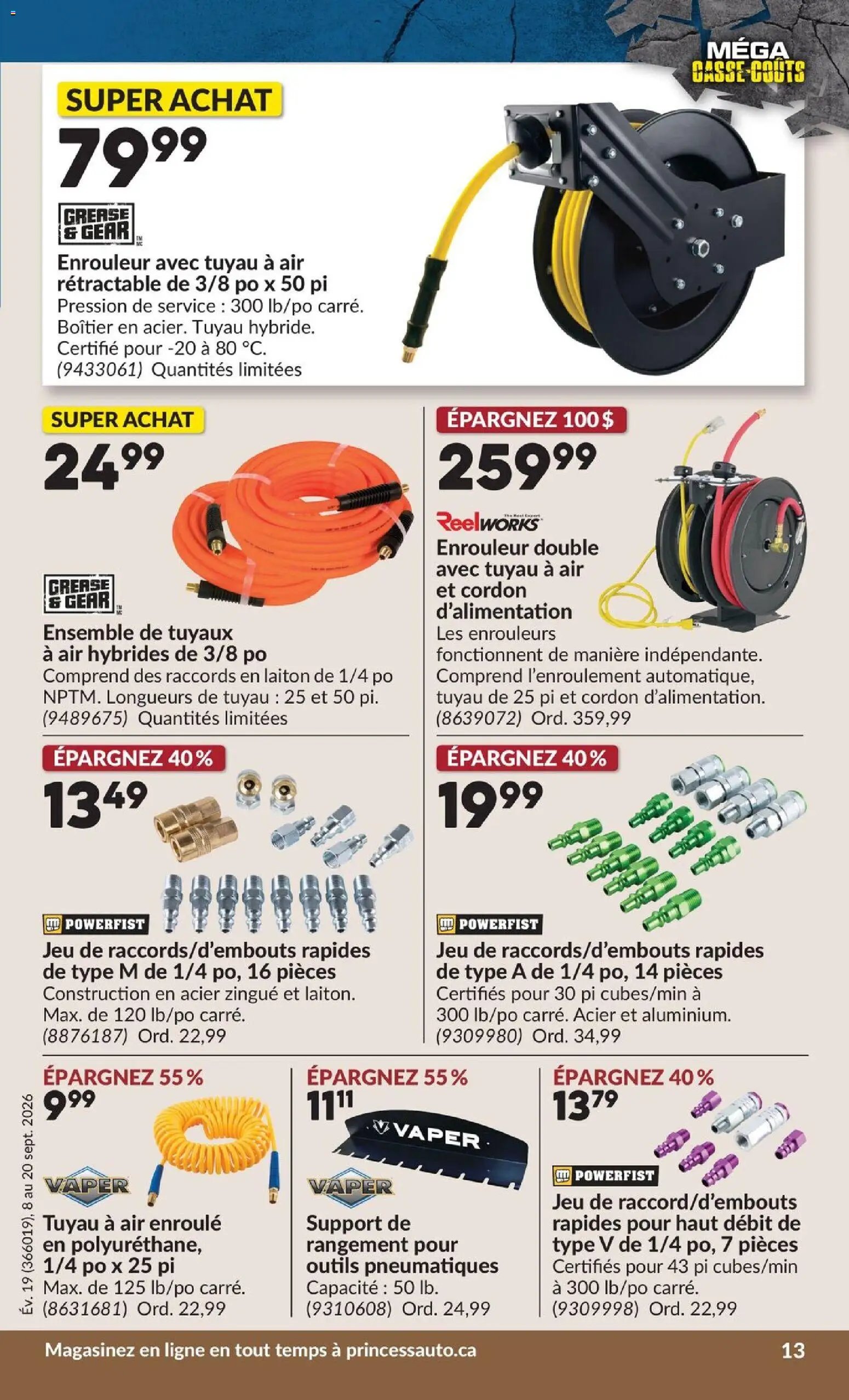 Princess Auto circulaire - 2 Semaines de Soldes !