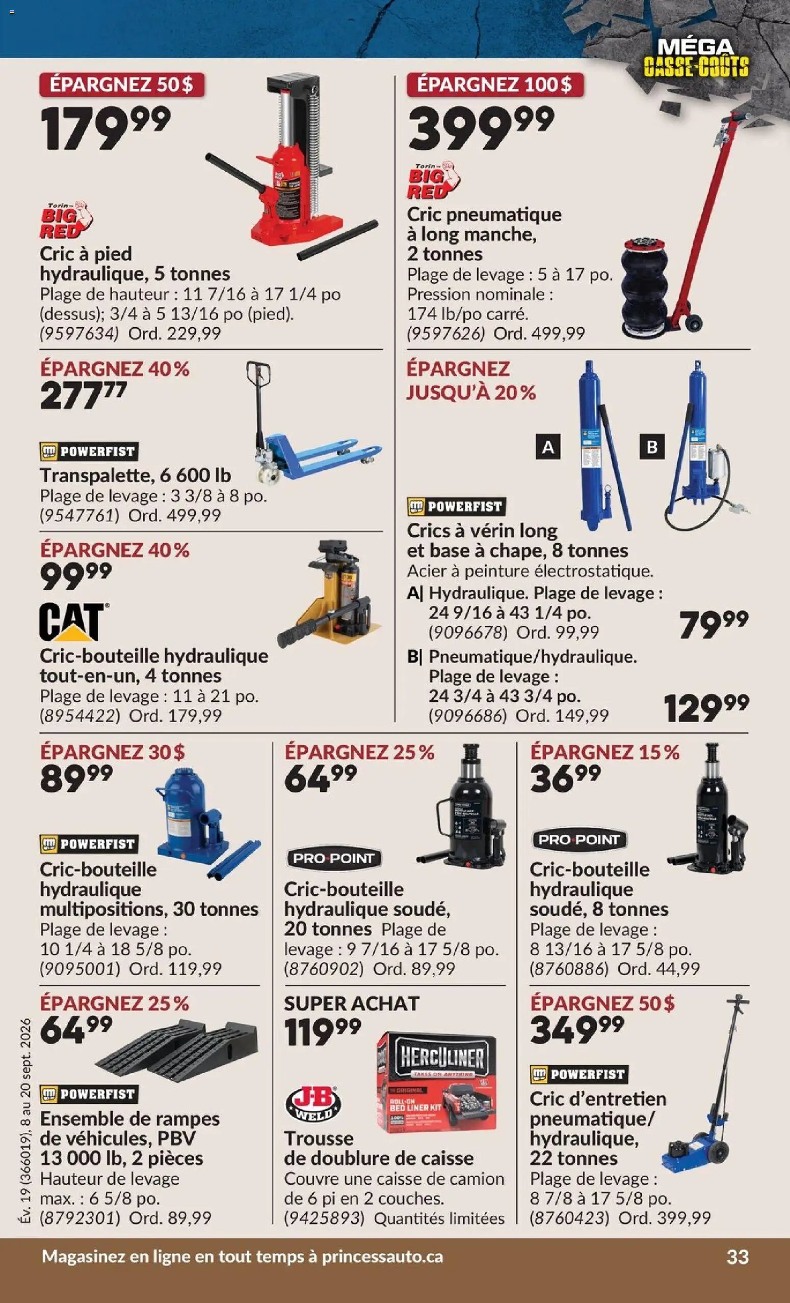 Princess Auto circulaire - 2 Semaines de Soldes !