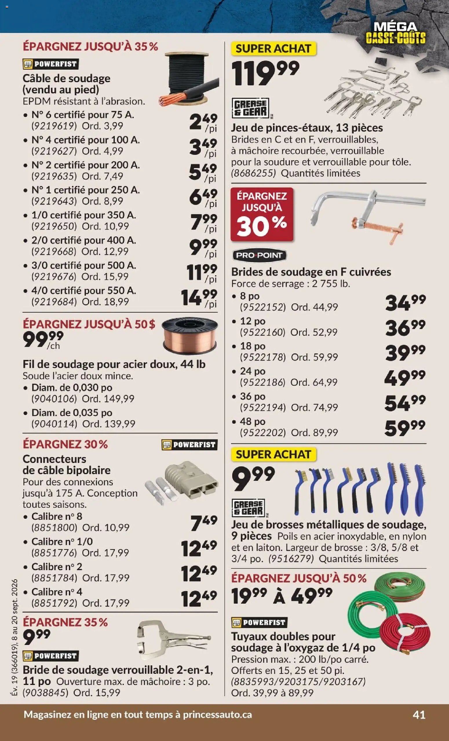 Princess Auto circulaire - 2 Semaines de Soldes !