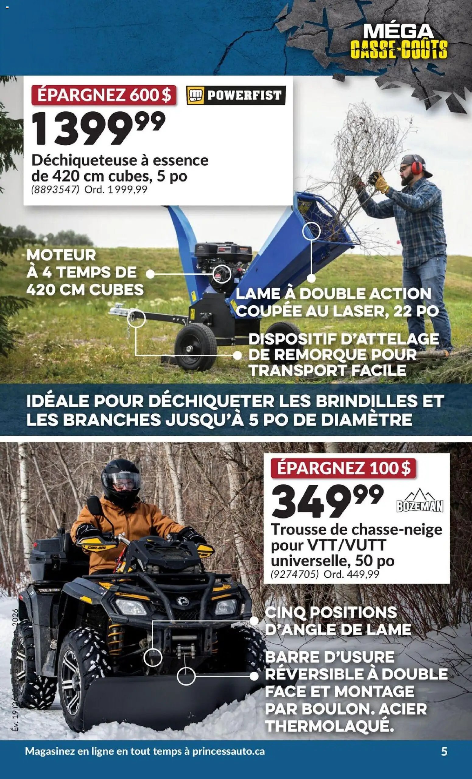 Princess Auto circulaire - 2 Semaines de Soldes !