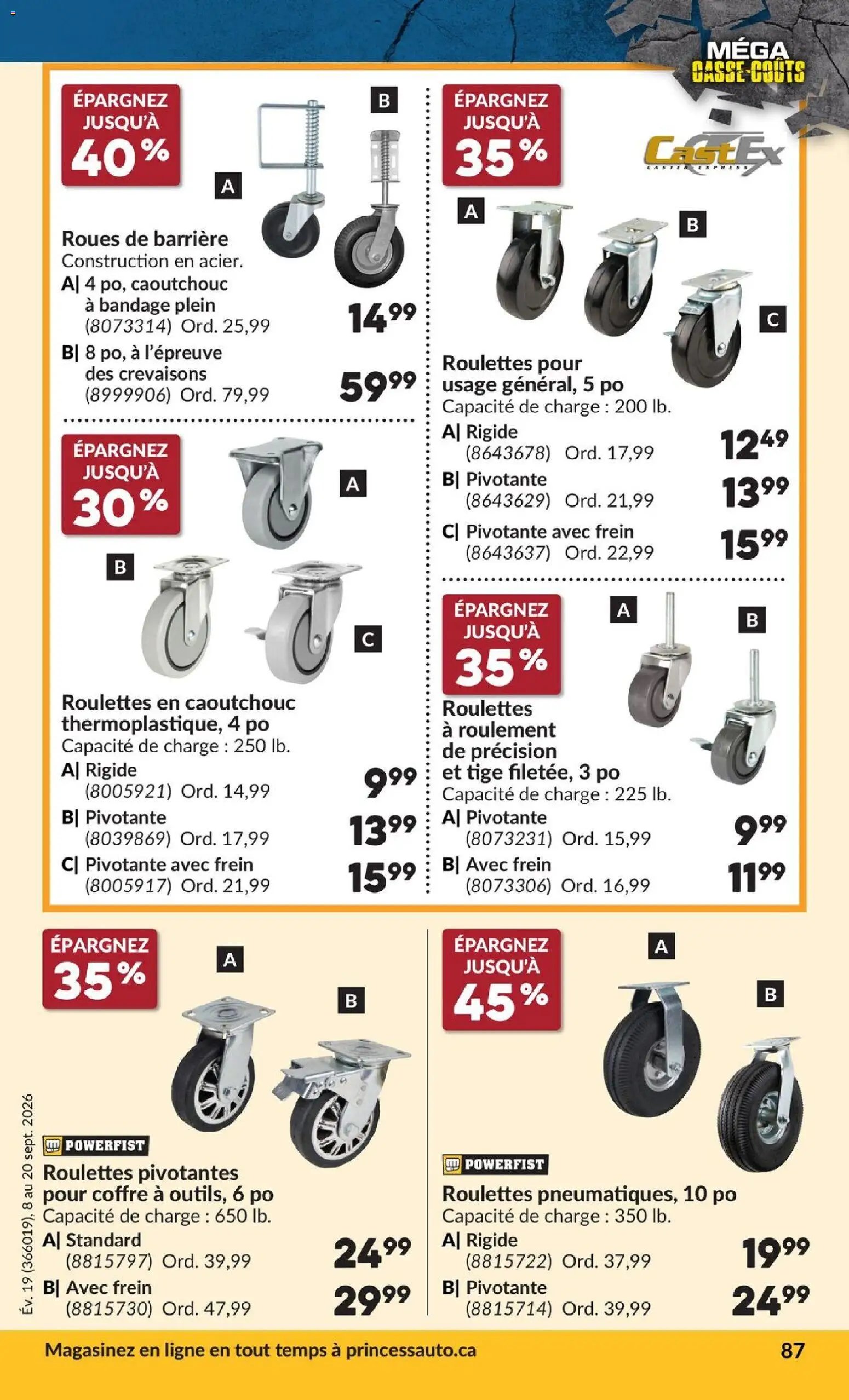 Princess Auto circulaire - 2 Semaines de Soldes !