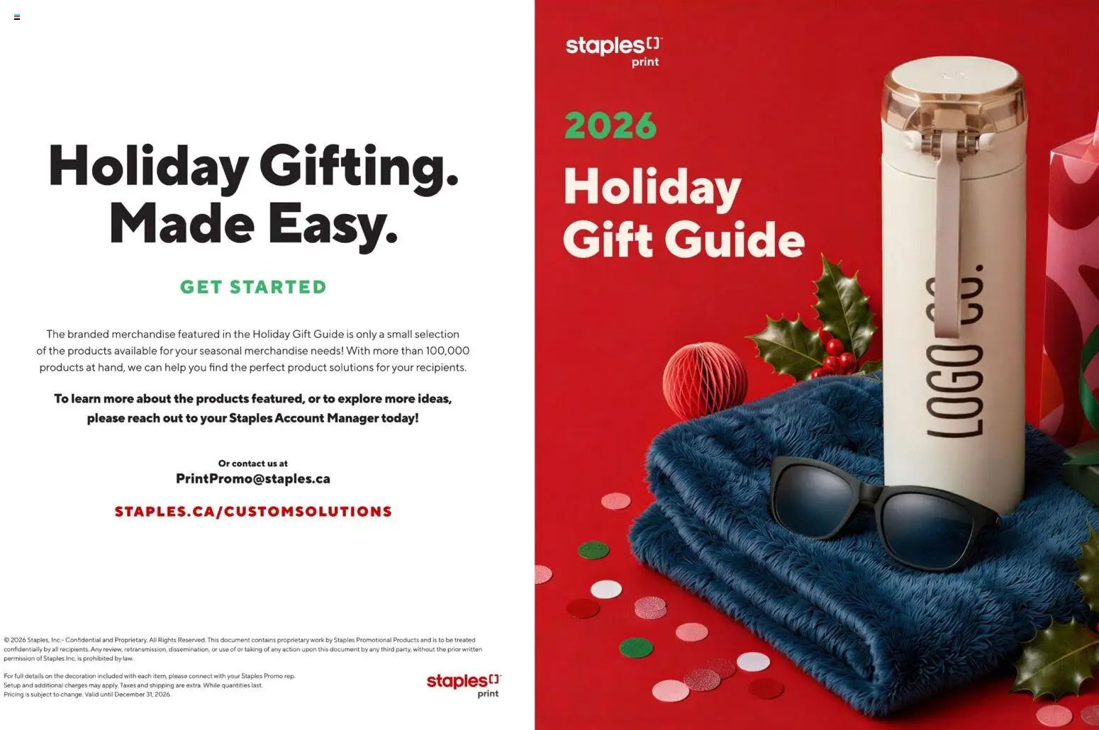 Staples flyer - Holiday gift guide