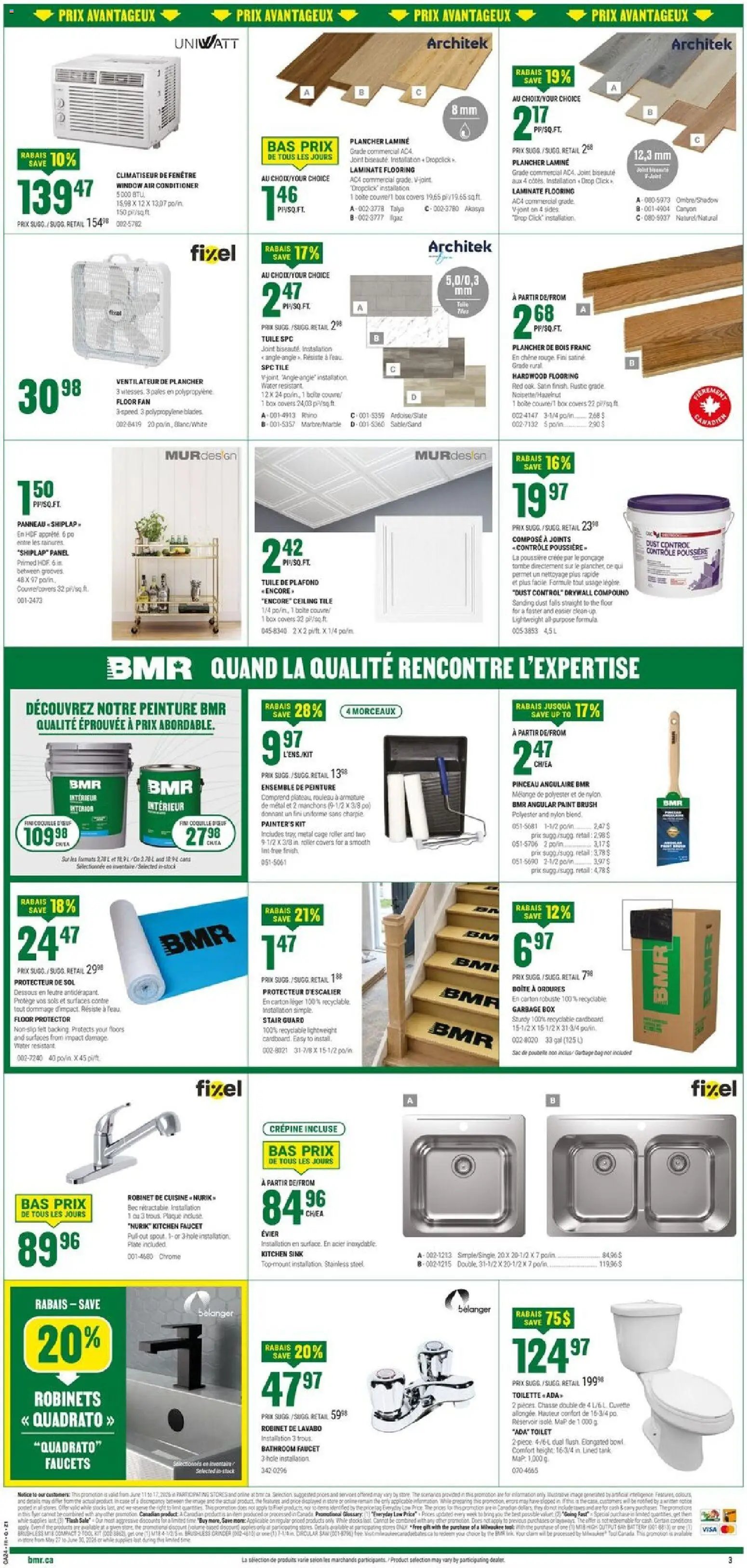 BMR weekly flyer / circulaire