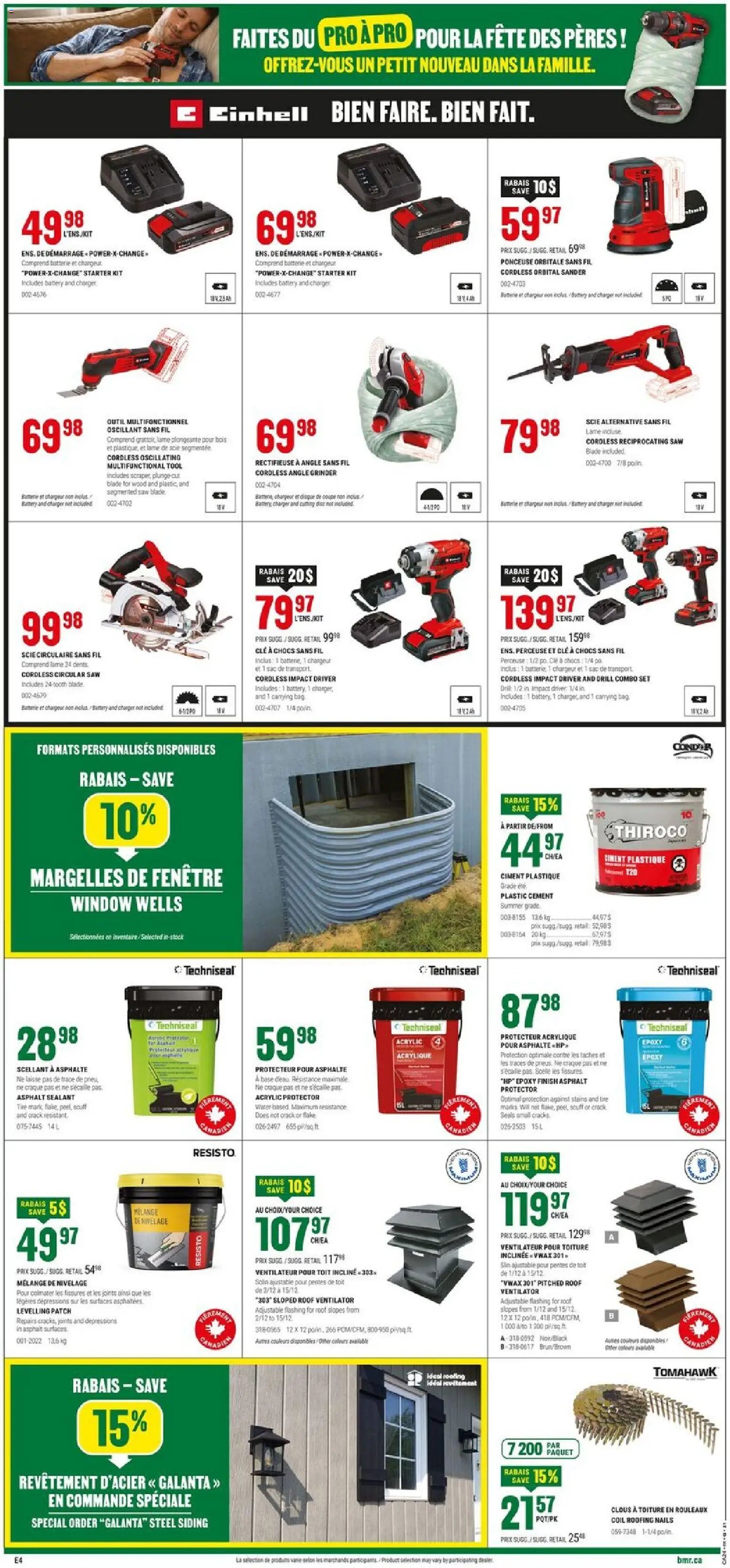 BMR weekly flyer / circulaire
