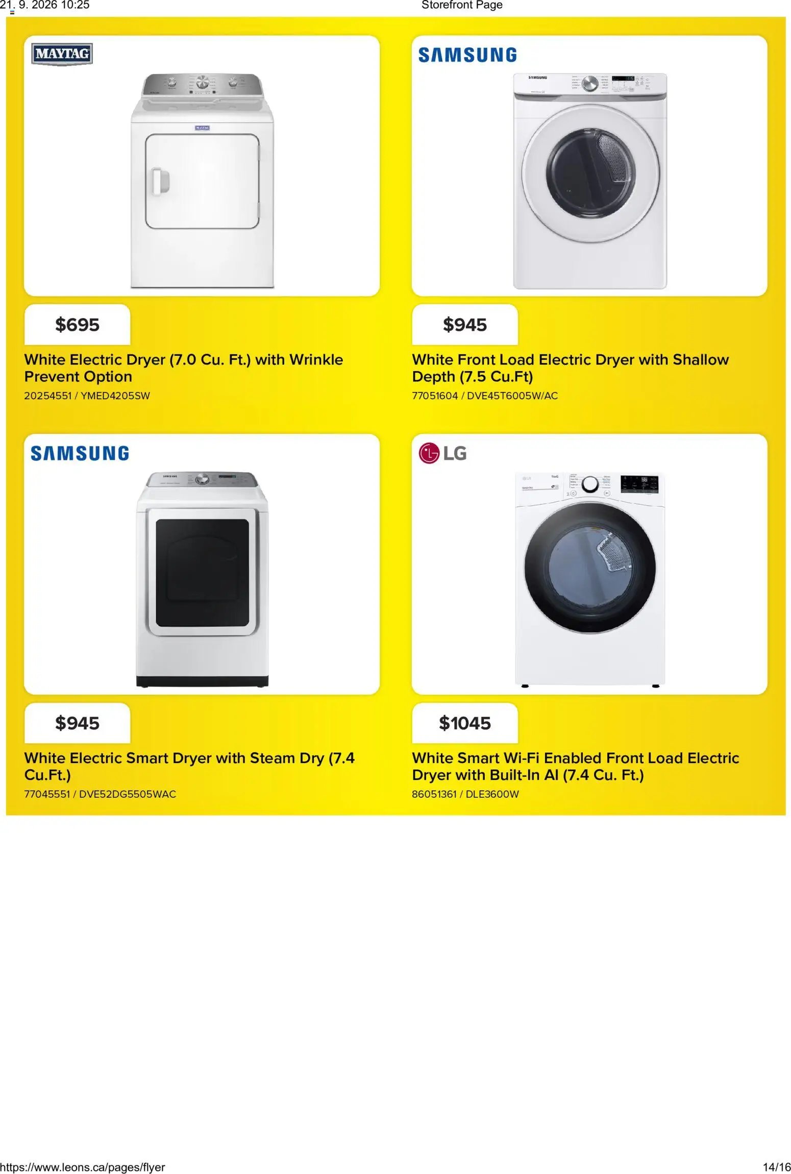 Leon's flyer - BBFL Appliances