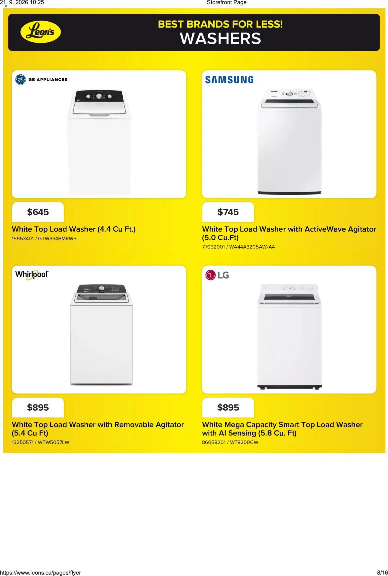 Leon's flyer - BBFL Appliances