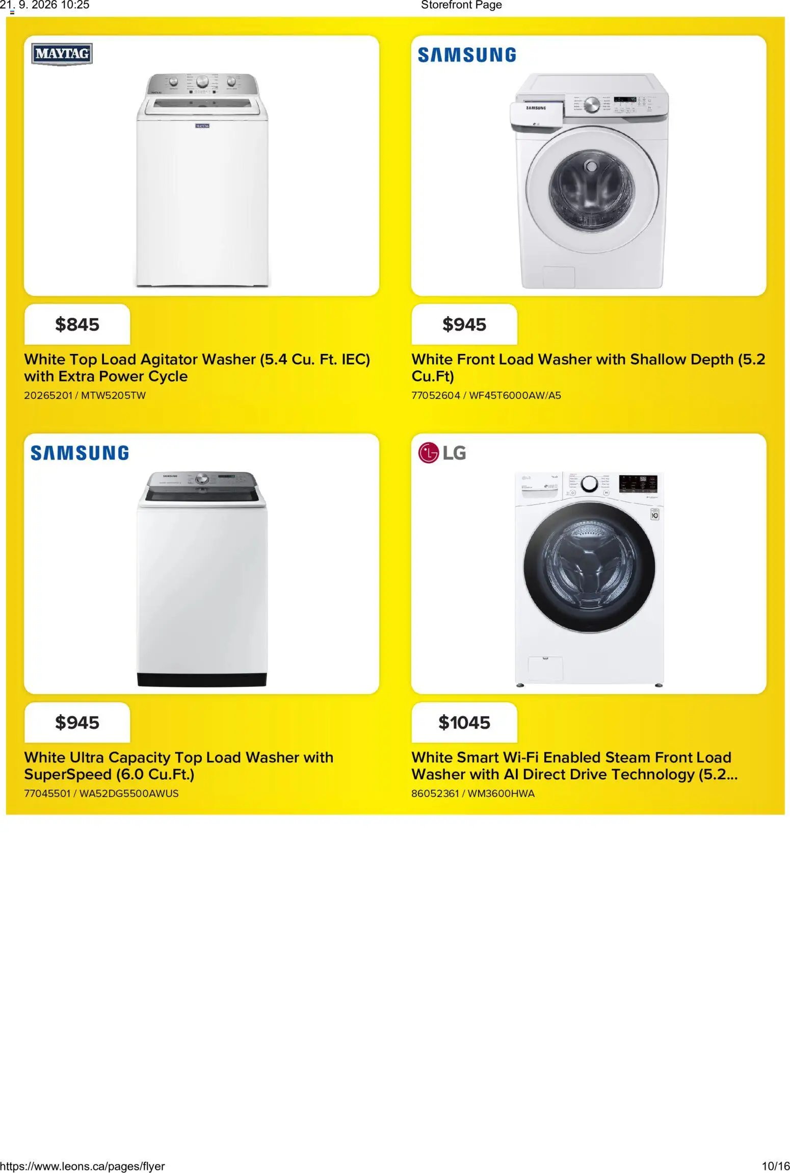 Leon's flyer - BBFL Appliances