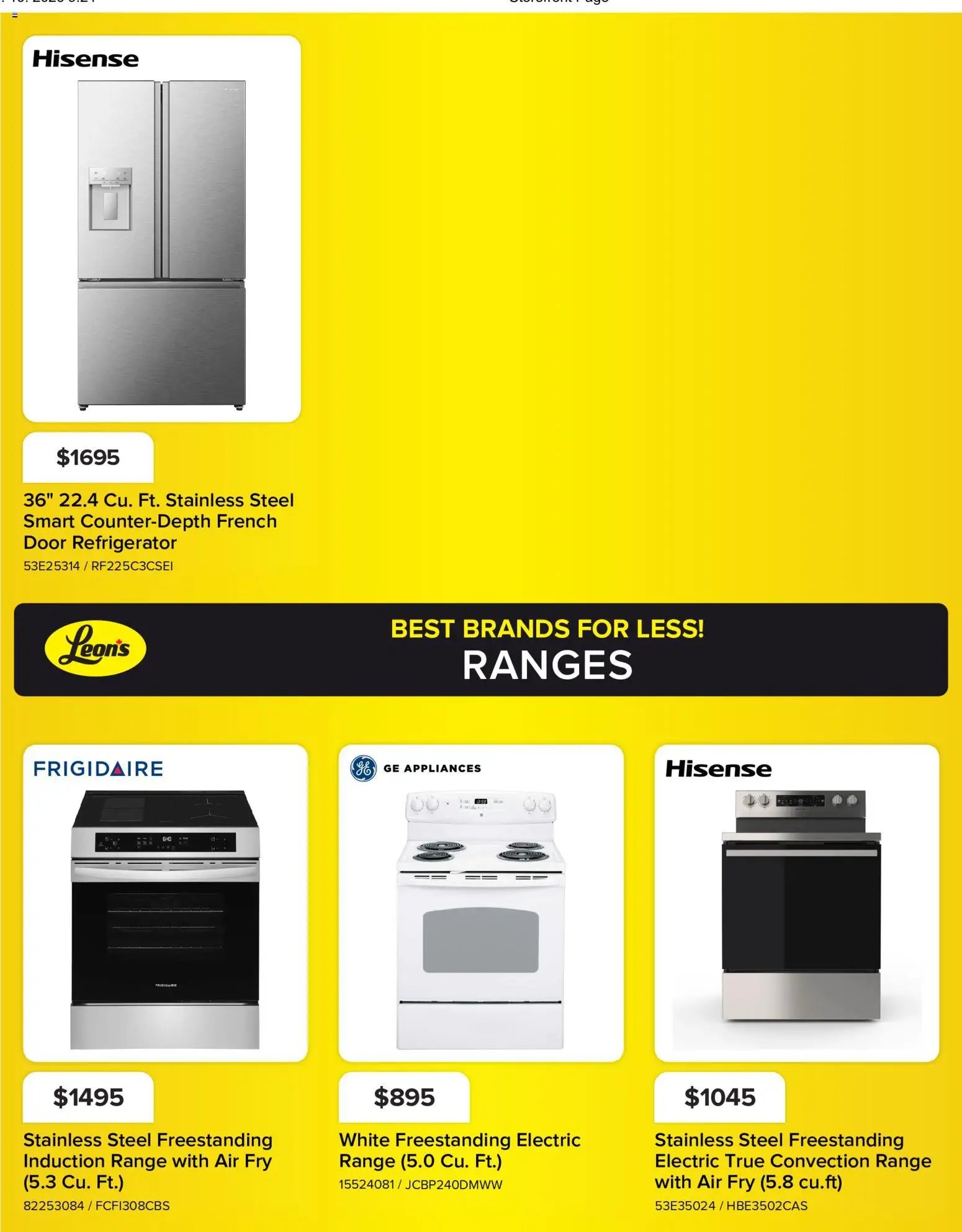 Leon's flyer - BBFL Appliances