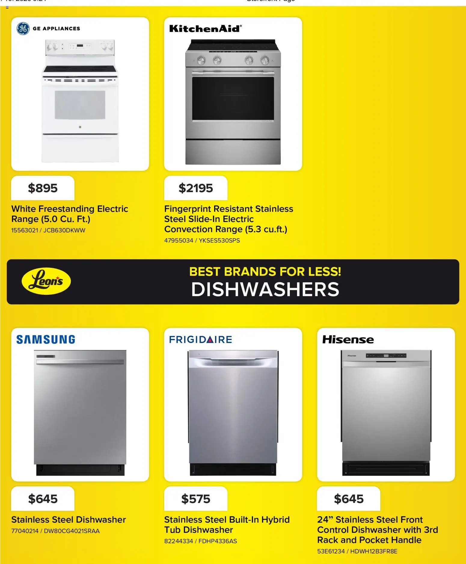 Leon's flyer - BBFL Appliances
