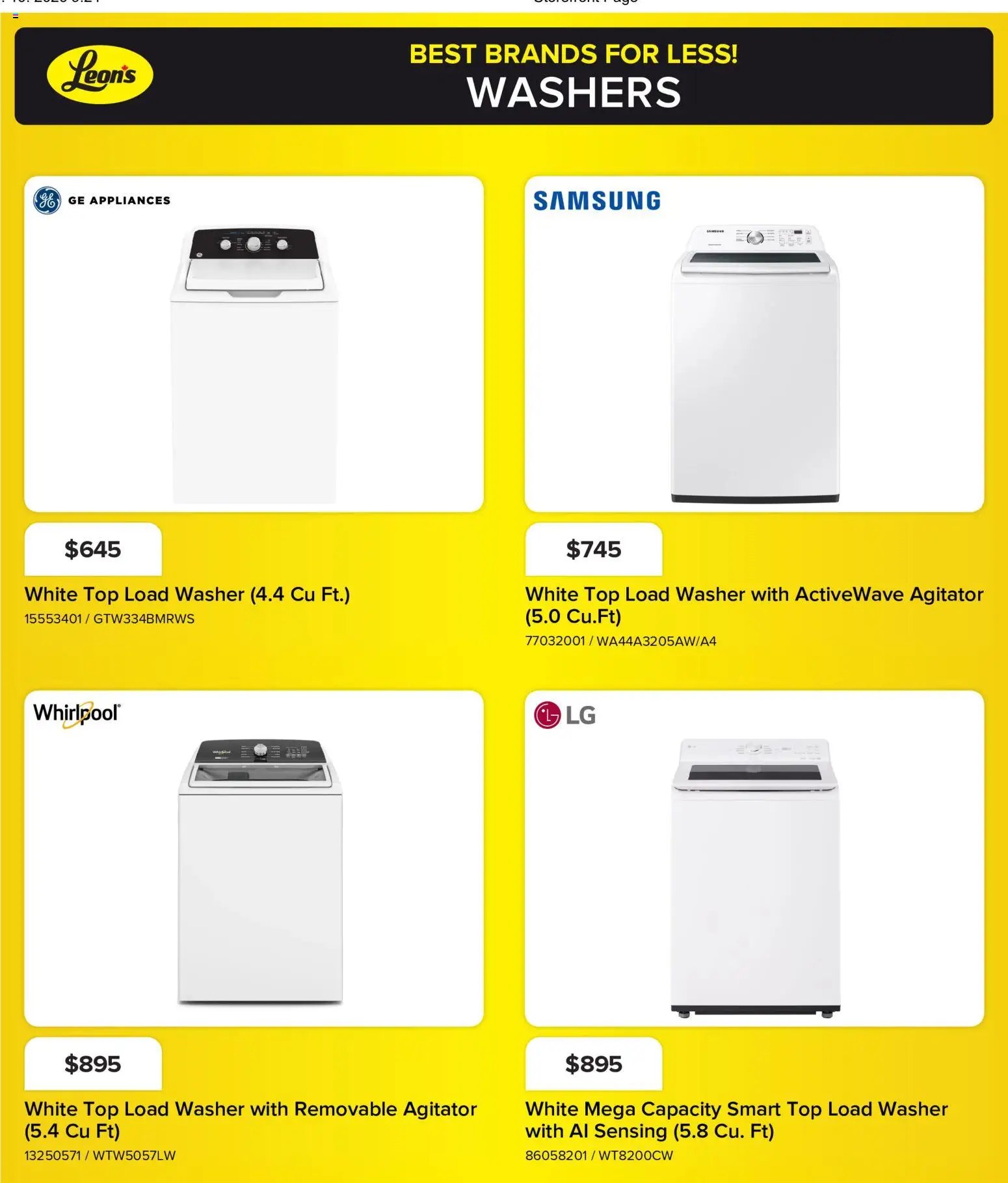 Leon's flyer - BBFL Appliances