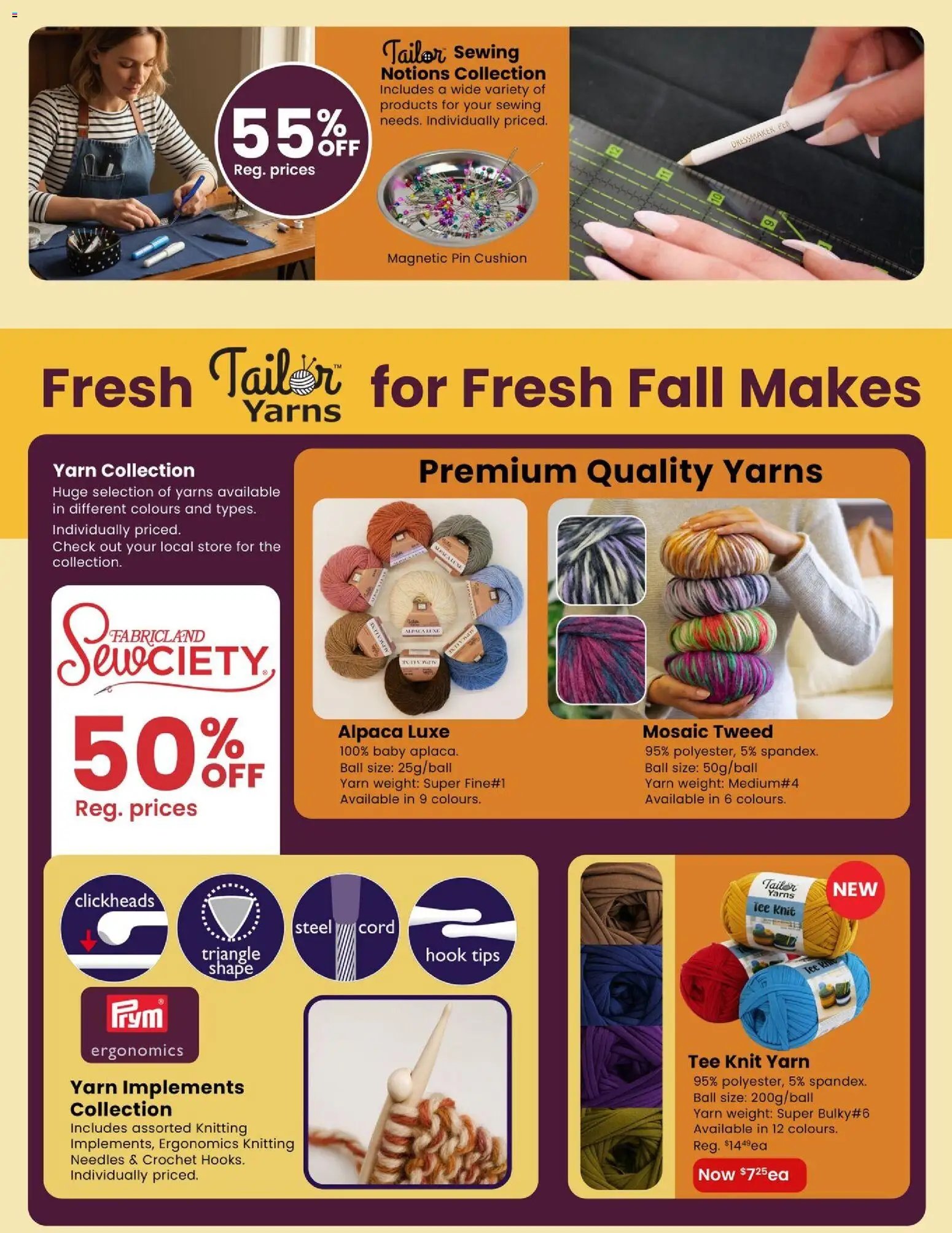 Fabricland weekly flyer / circulaire