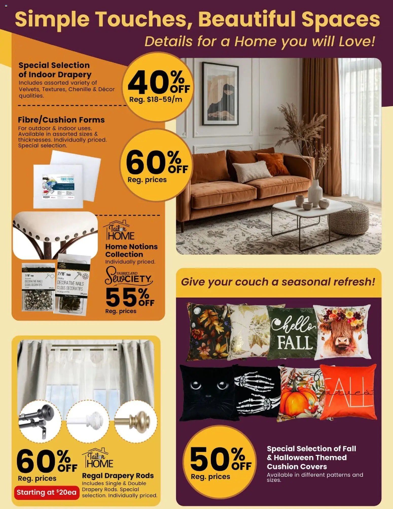 Fabricland weekly flyer / circulaire
