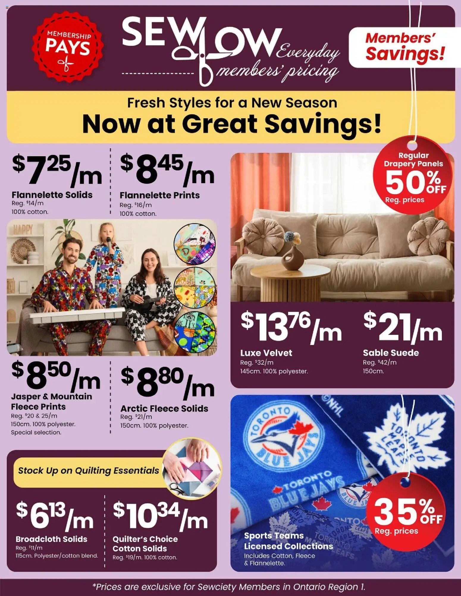 Fabricland weekly flyer / circulaire