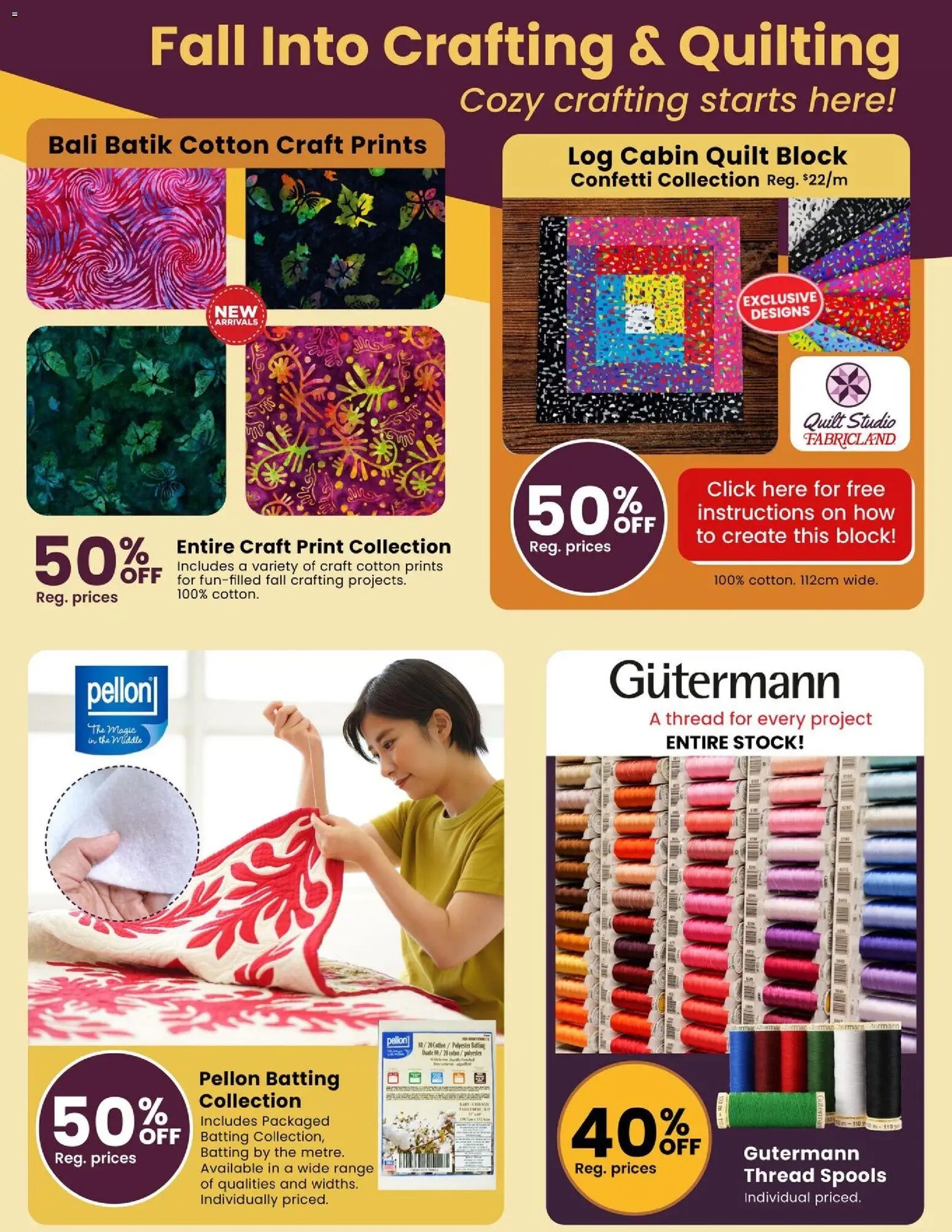 Fabricland weekly flyer / circulaire