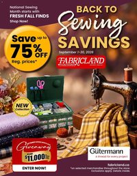 Fabricland weekly flyer / circulaire