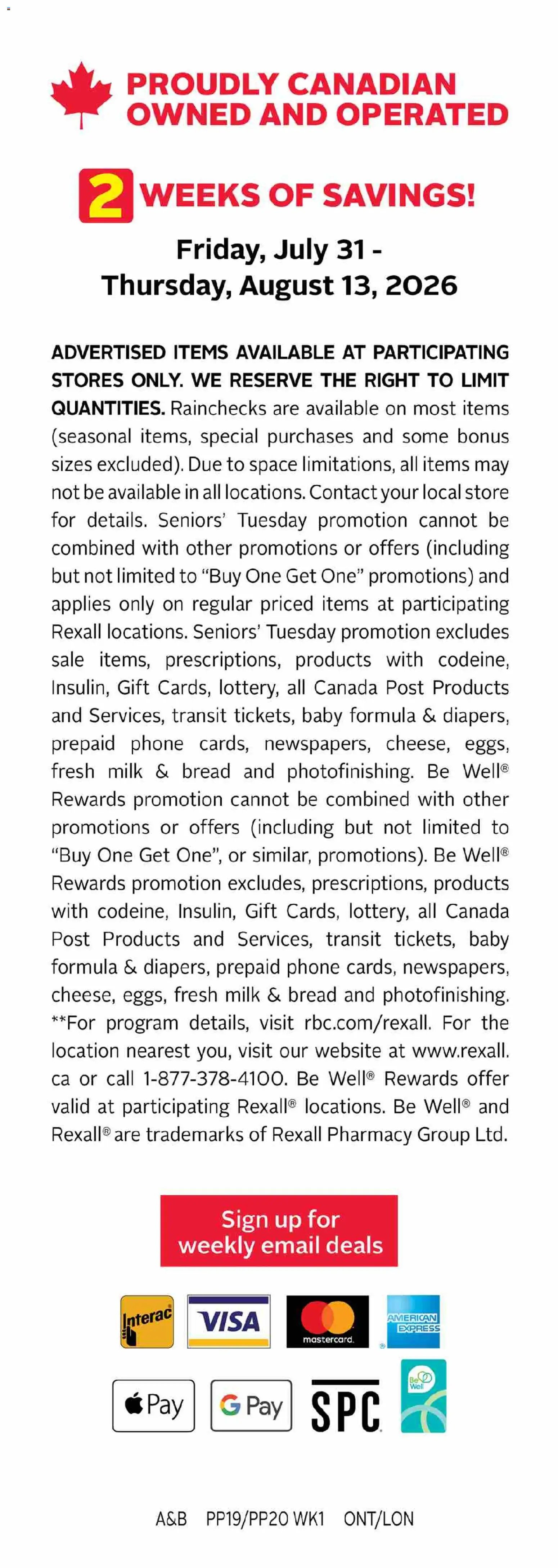 Rexall weekly flyer / circulaire