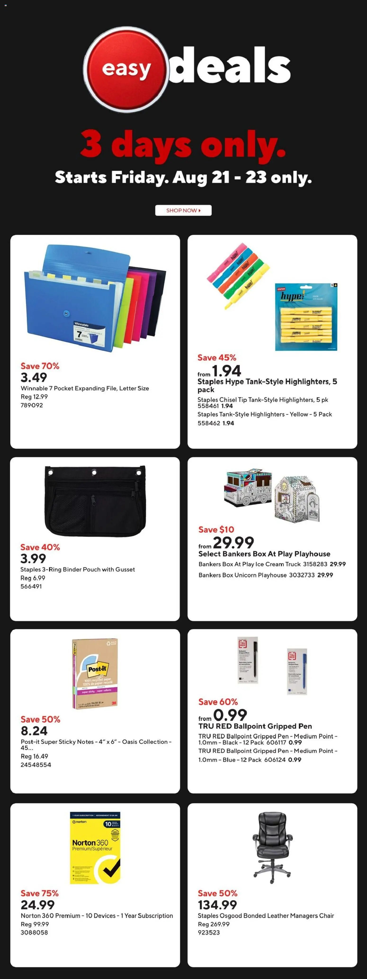 Staples weekly flyer / circulaire