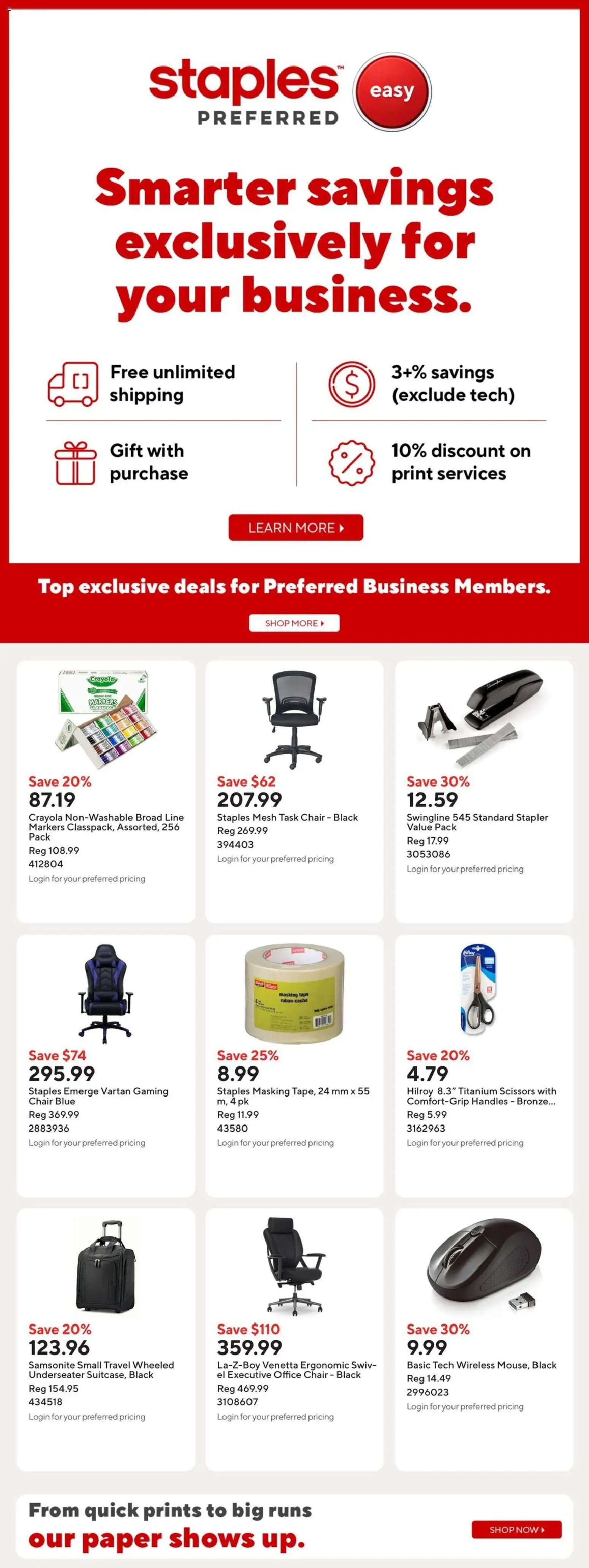 Staples weekly flyer / circulaire