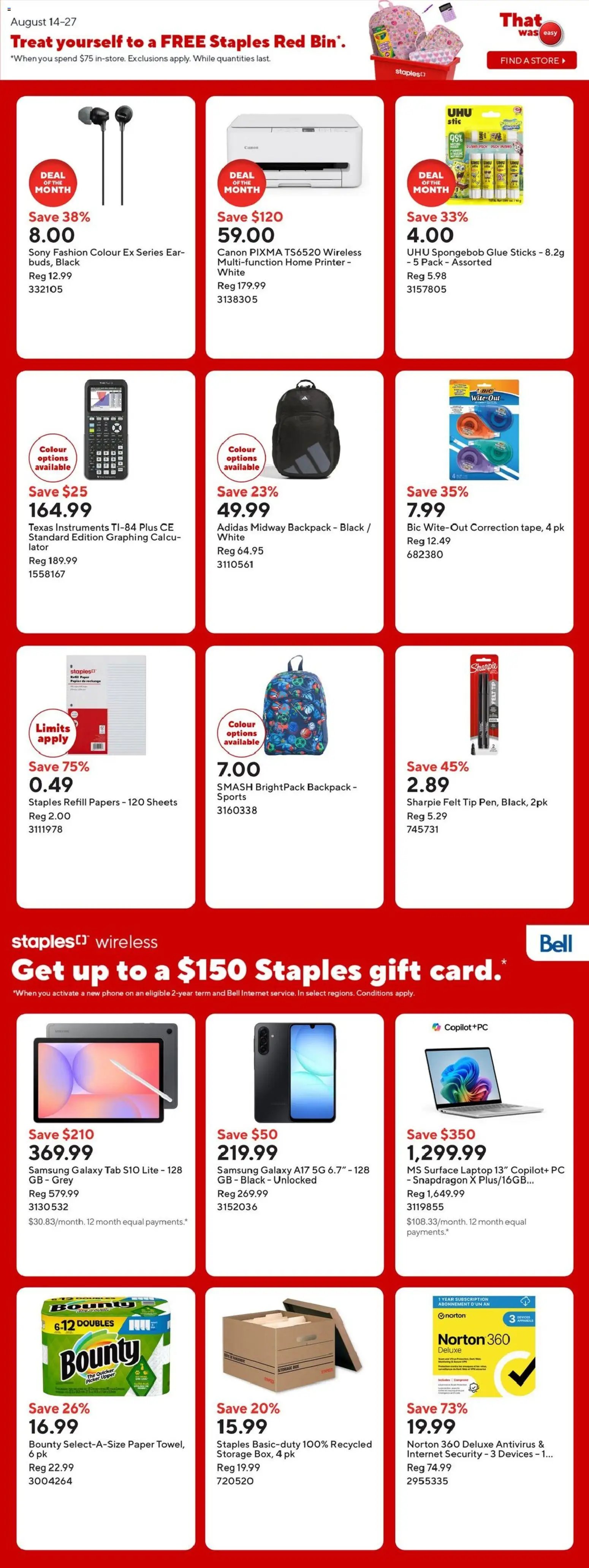 Staples weekly flyer / circulaire