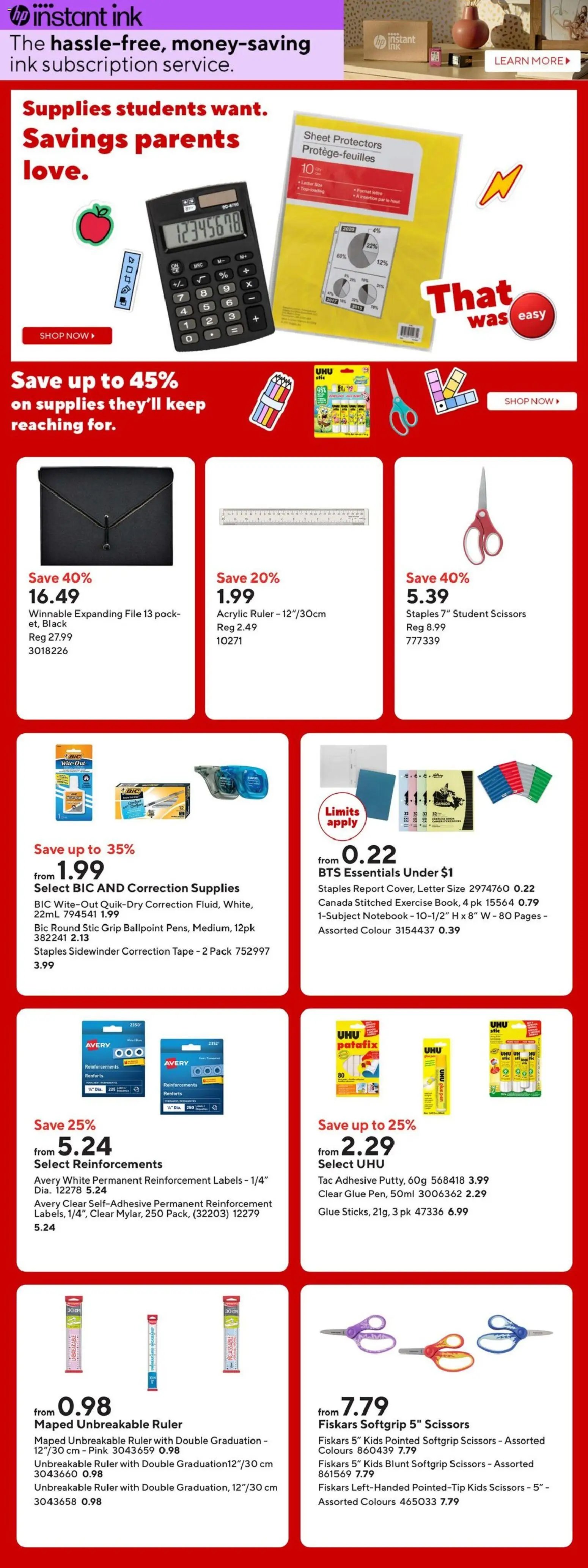Staples weekly flyer / circulaire